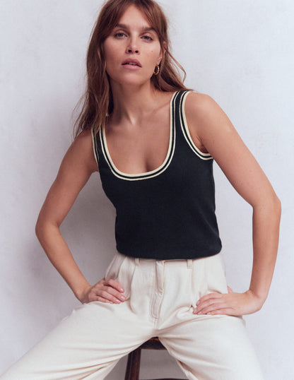 Liz Striped Tank-Navy-1