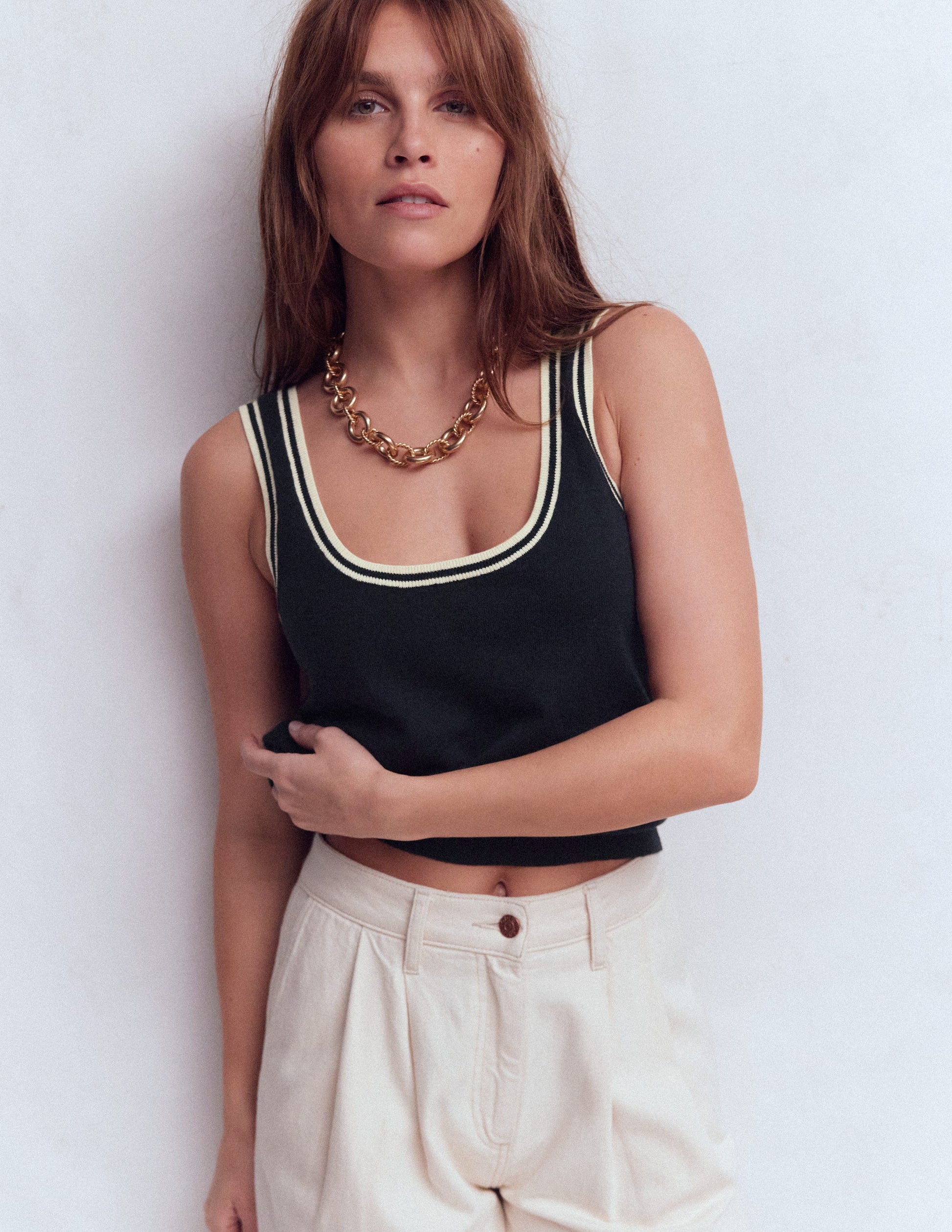 Liz Striped Tank-Navy-4