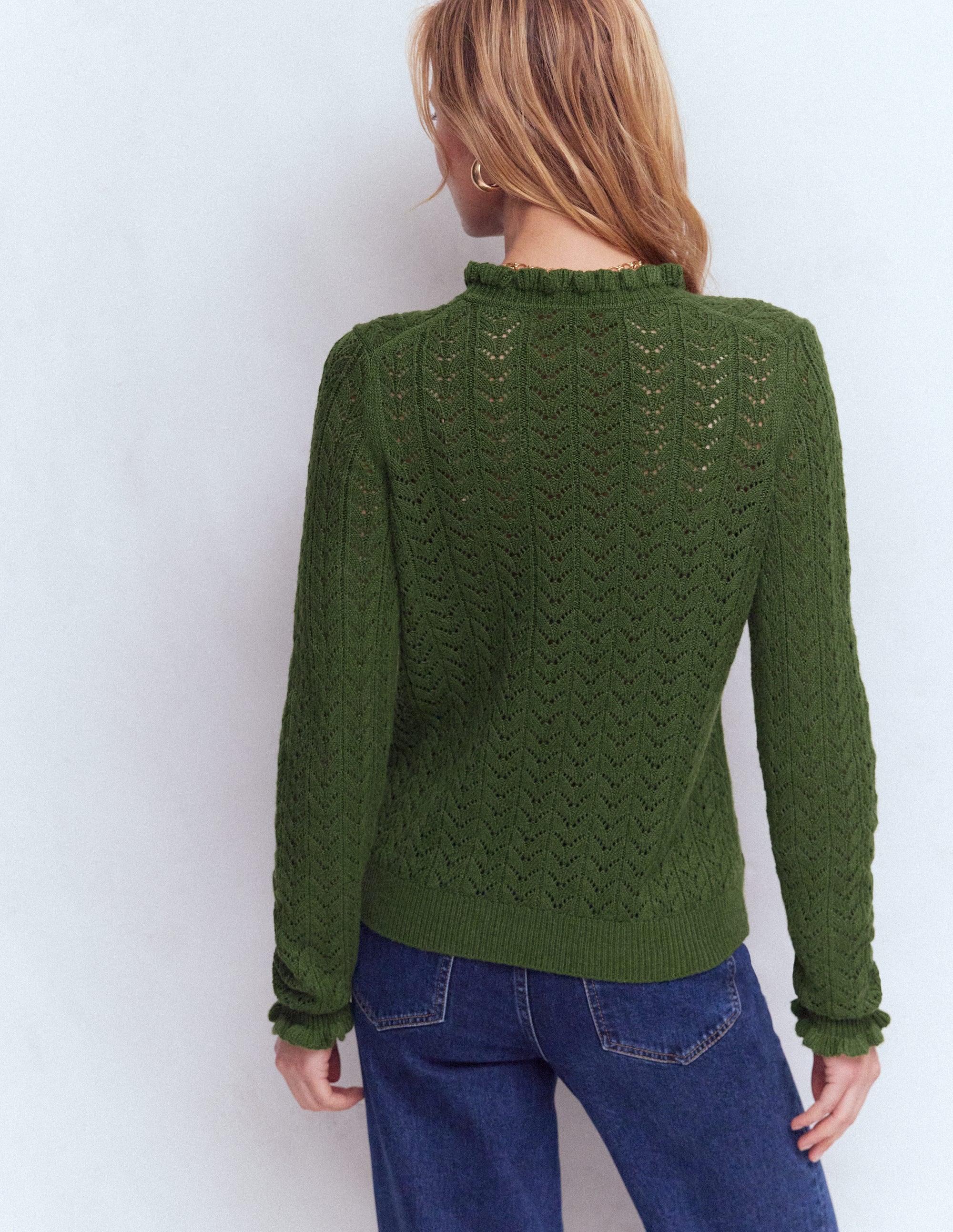 Eloise Frill Henley Jumper-Promenade Green - Image 3