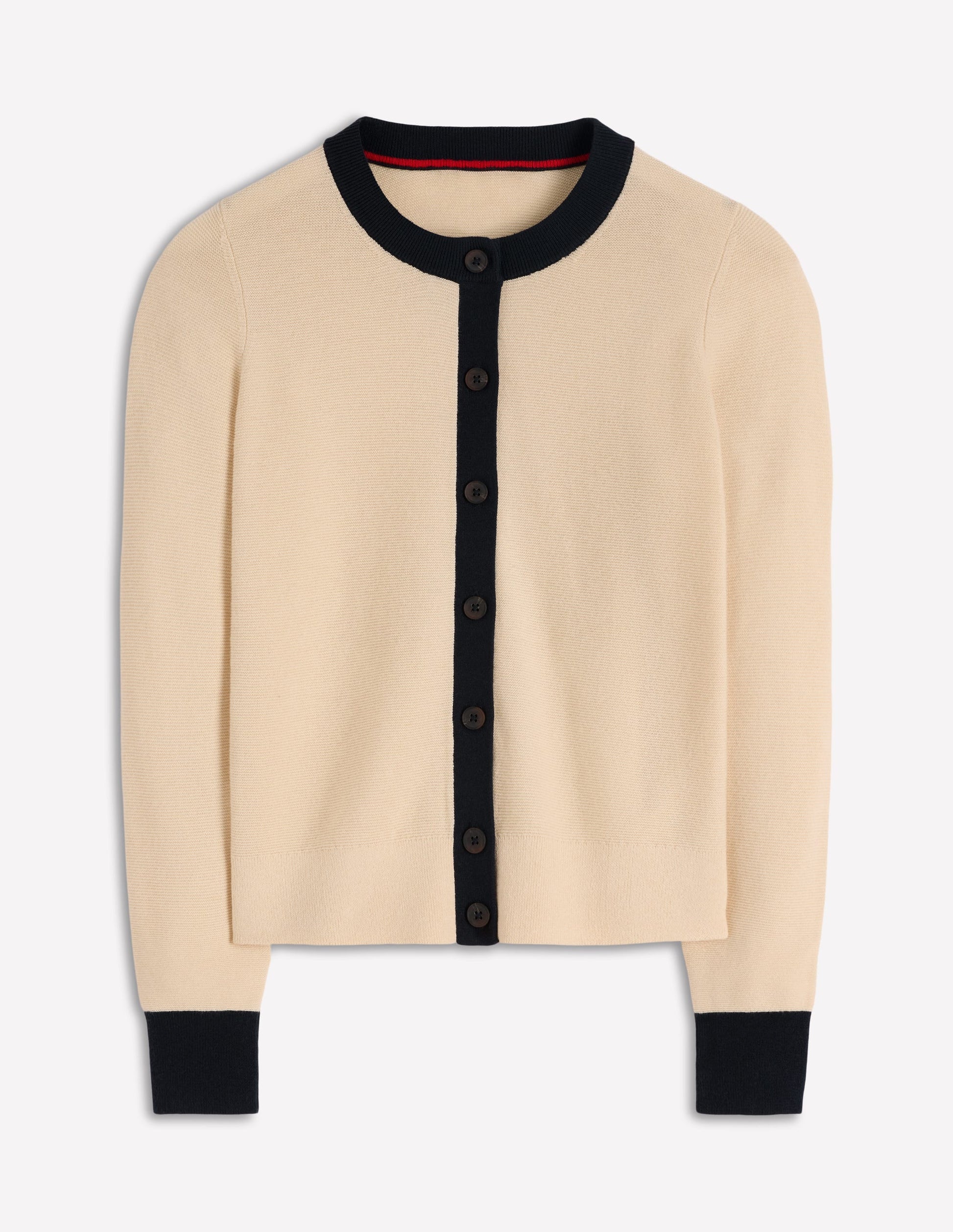 Grace Colour Block Cardigan-Warm Ivory-5