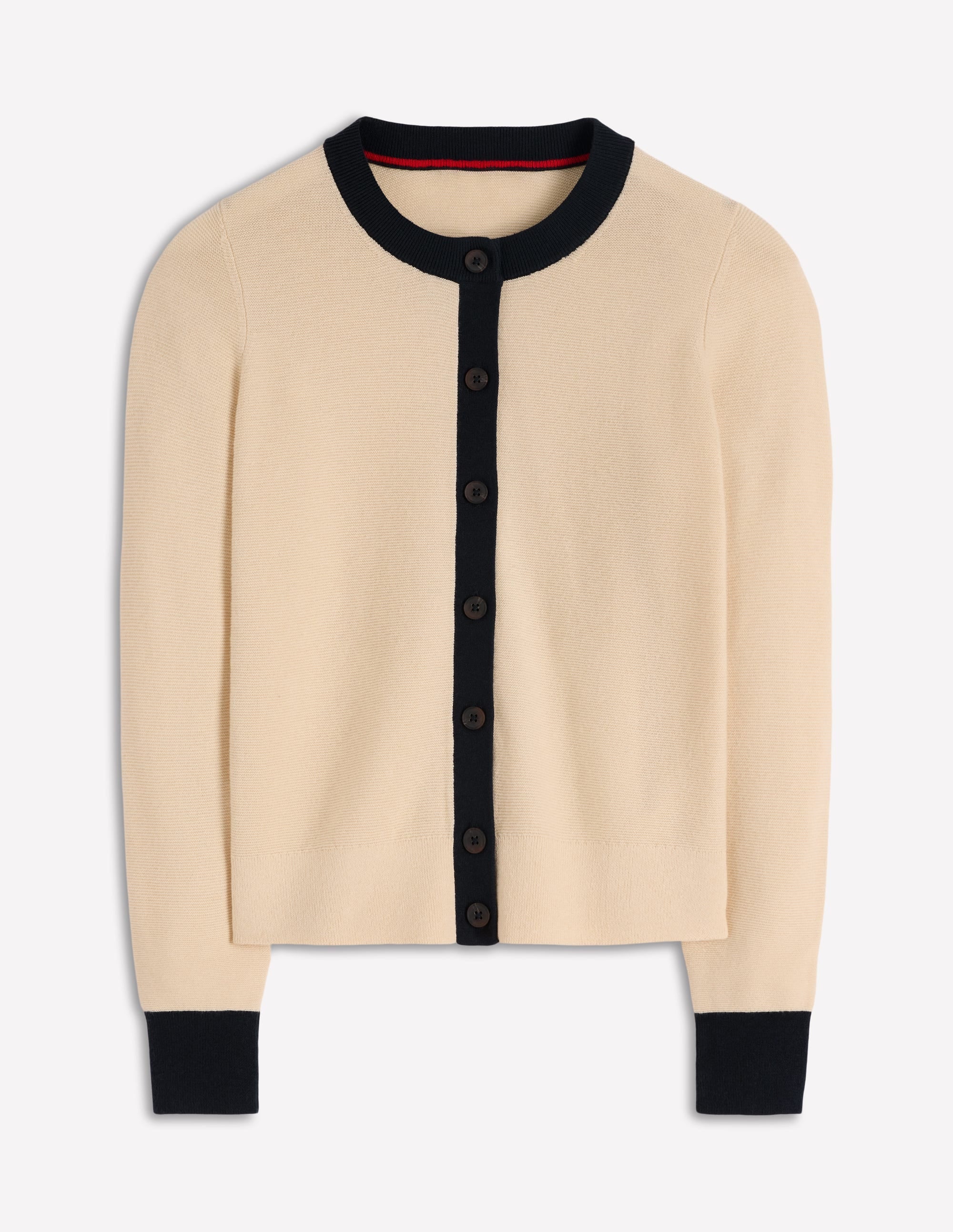 Grace Colour Block Cardigan-Warm Ivory - Image 5