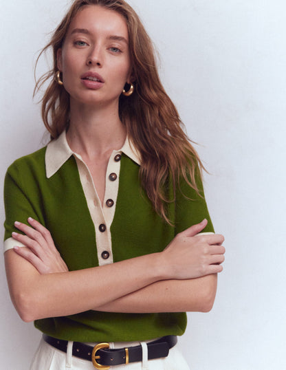 Grace Colour Block T-Shirt-Promenade Green-3