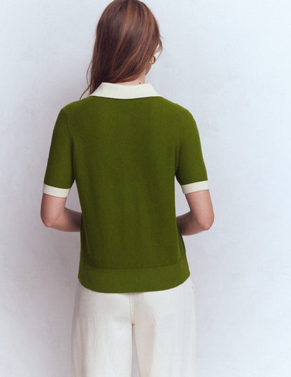 Grace Colour Block T-Shirt-Promenade Green-4