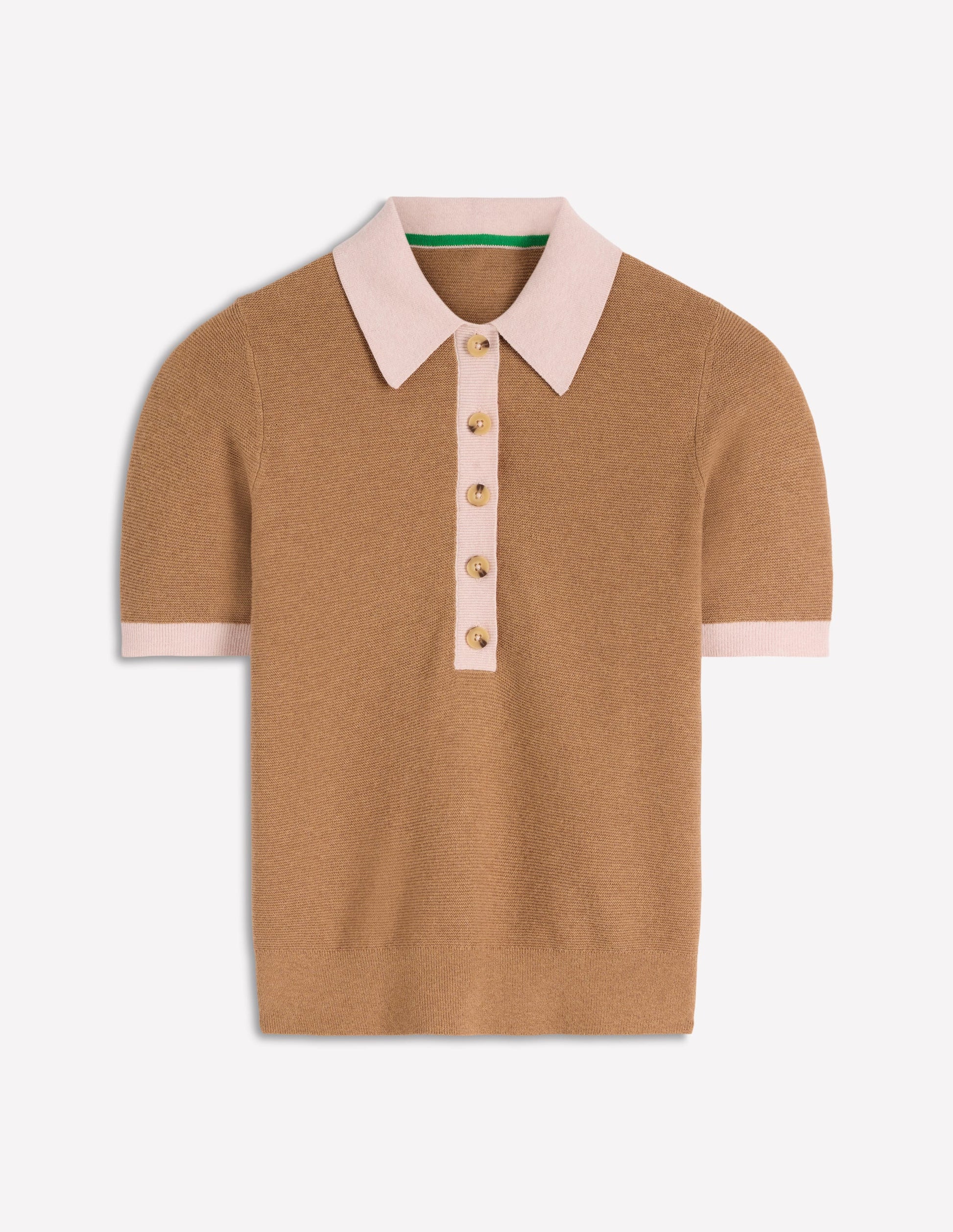 Grace Colour Block T-Shirt-Camel Melange-6