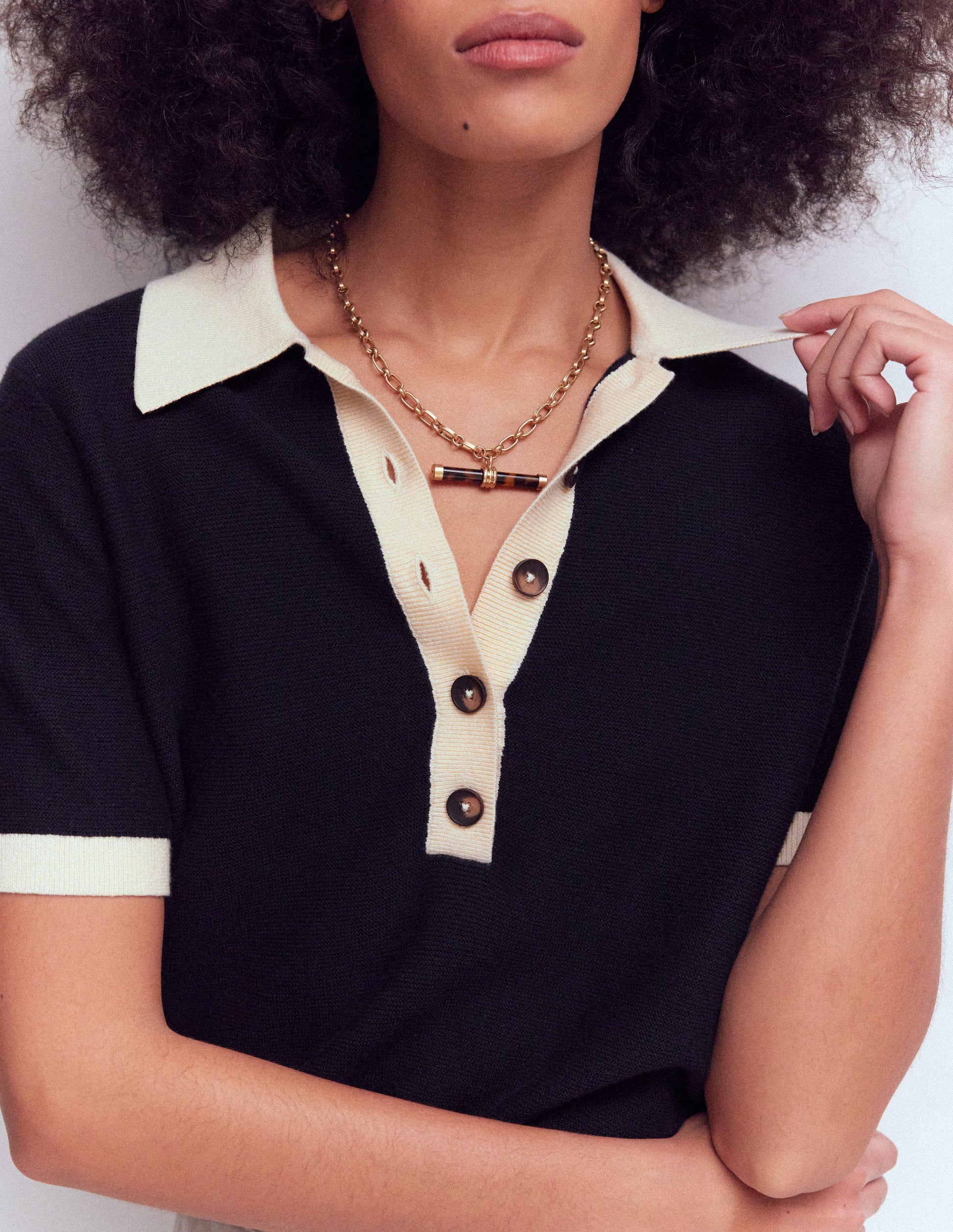 Grace Colour Block T-Shirt-Navy-3