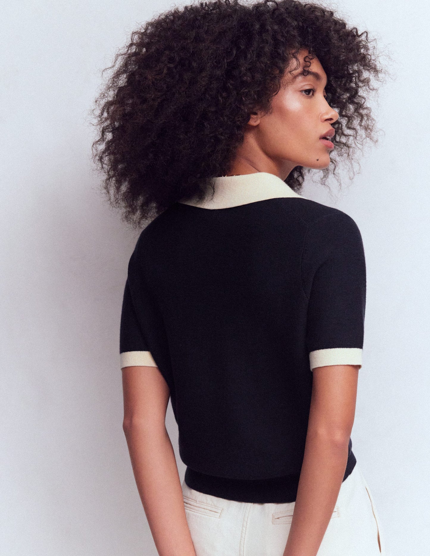 Grace Colour Block T-Shirt-Navy