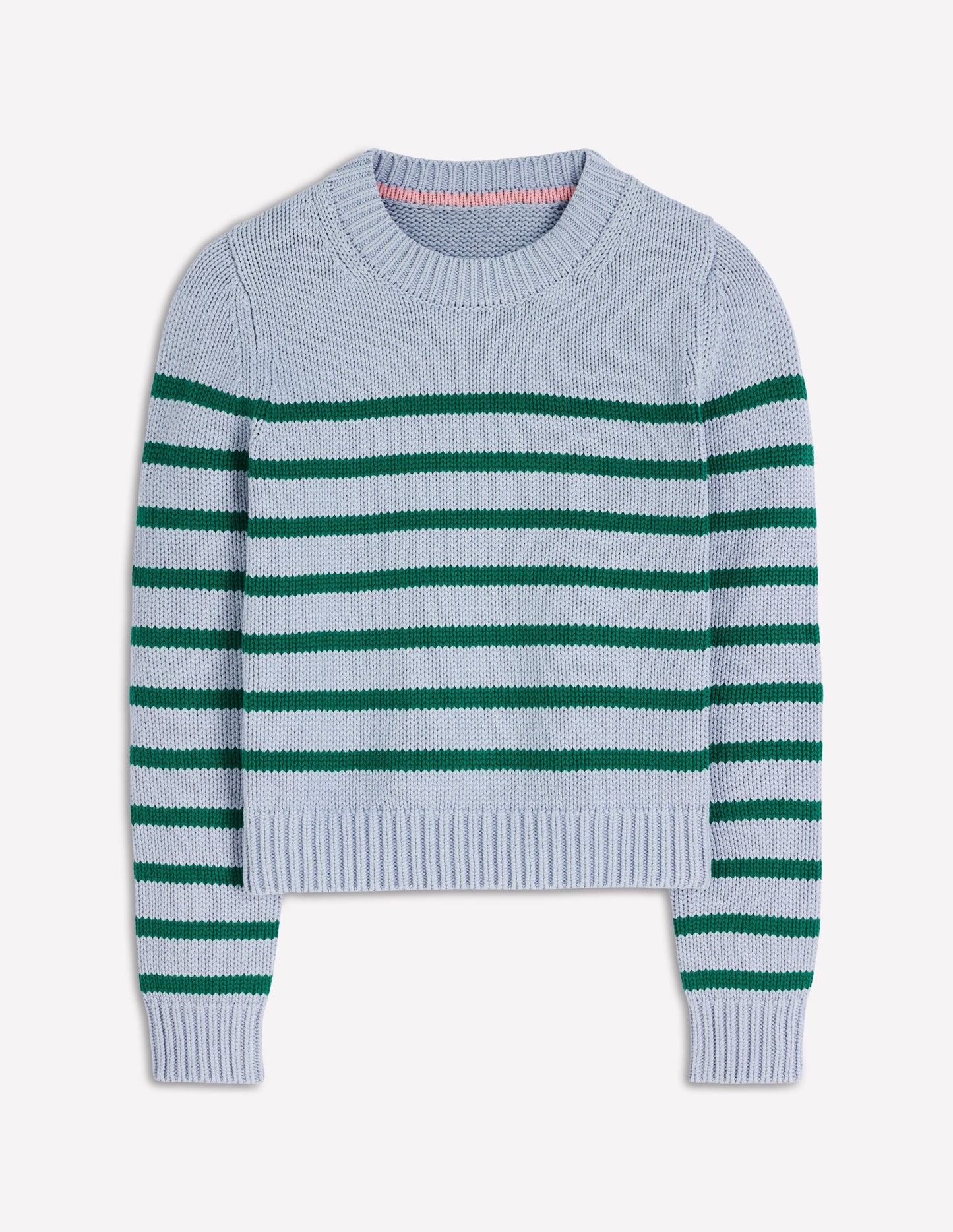 Lucy Chunky Cotton Jumper-Blue/ Green