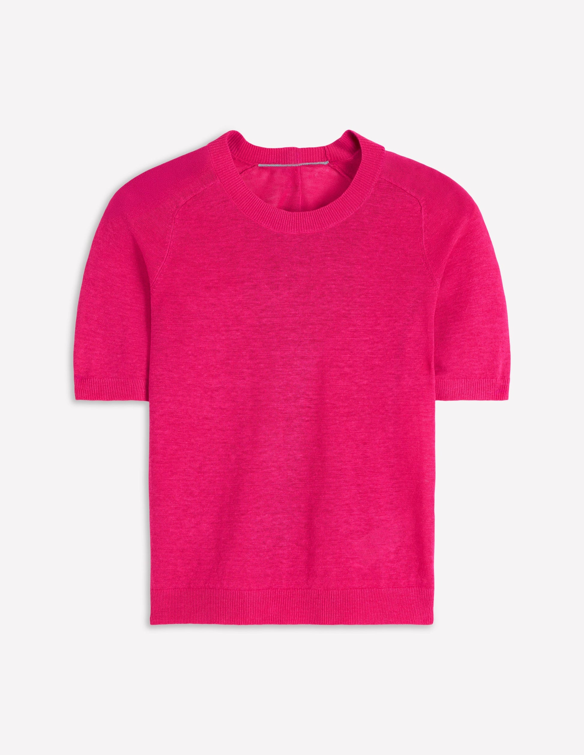Agnes Linen Button T-Shirt-Pink Peony-6