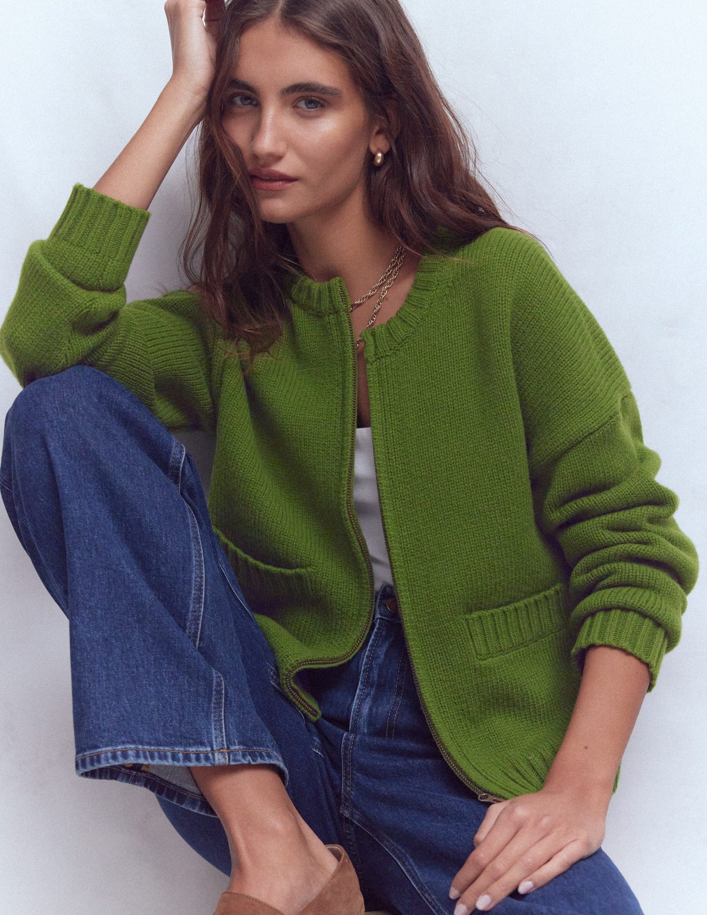 Maya Zip-up Jacket-Herb Garden