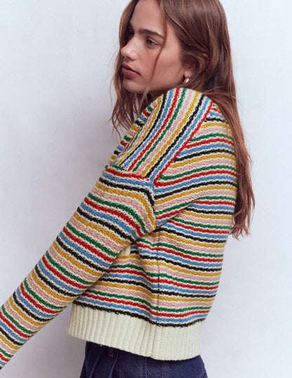 Maya Zip-up Jacket-Ivory, Rainbow-6