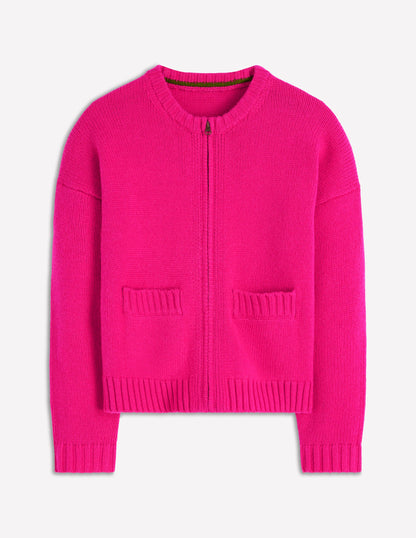 Maya Zip-up Jacket-Flamboyant Pink-5