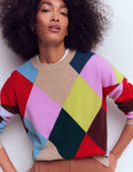 Anastasia Cashmere Jumper-Multi Harlequin Jumper