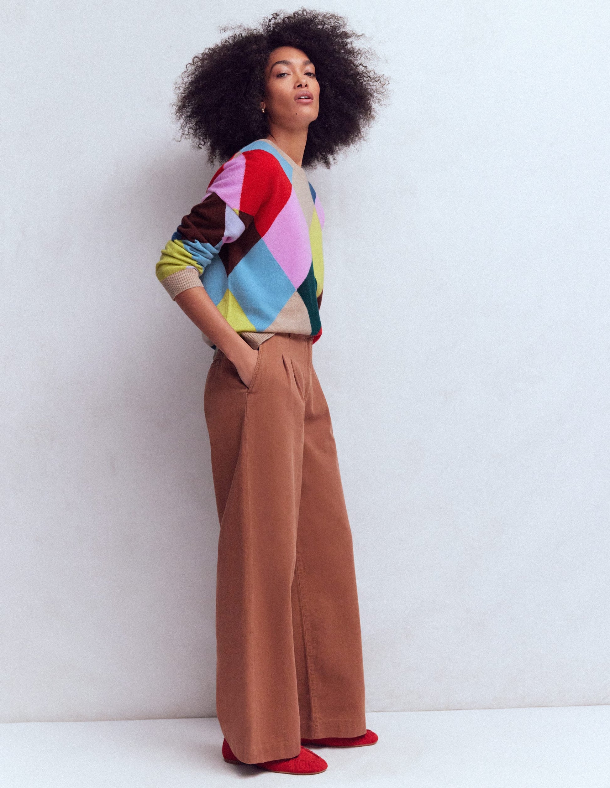 Anastasia Cashmere Jumper-Multi Harlequin Jumper-5