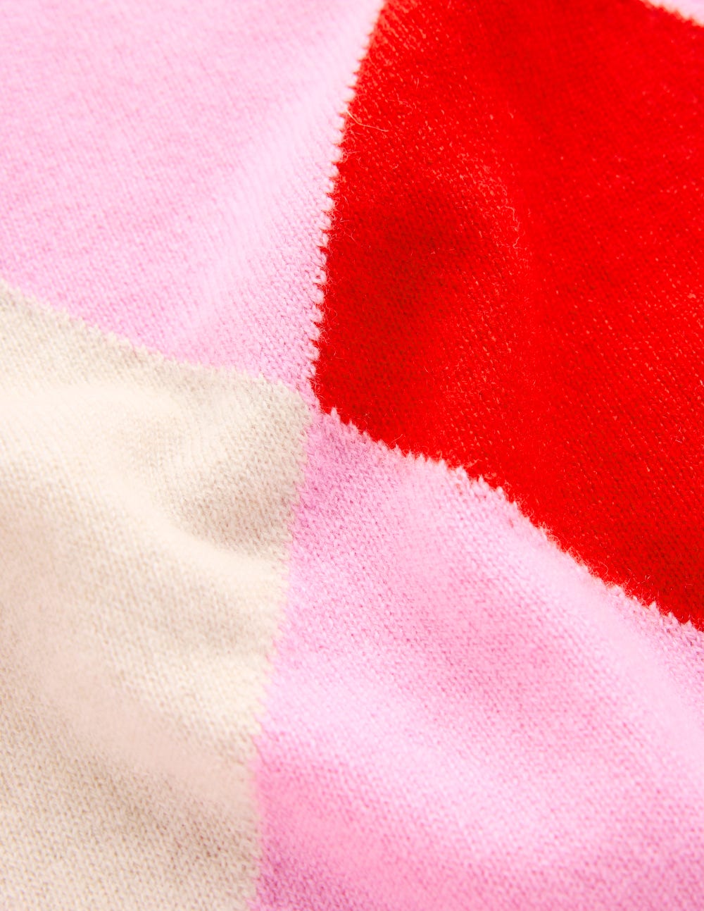 Anastasia Cashmere Jumper-Red and Pink Argyle-7