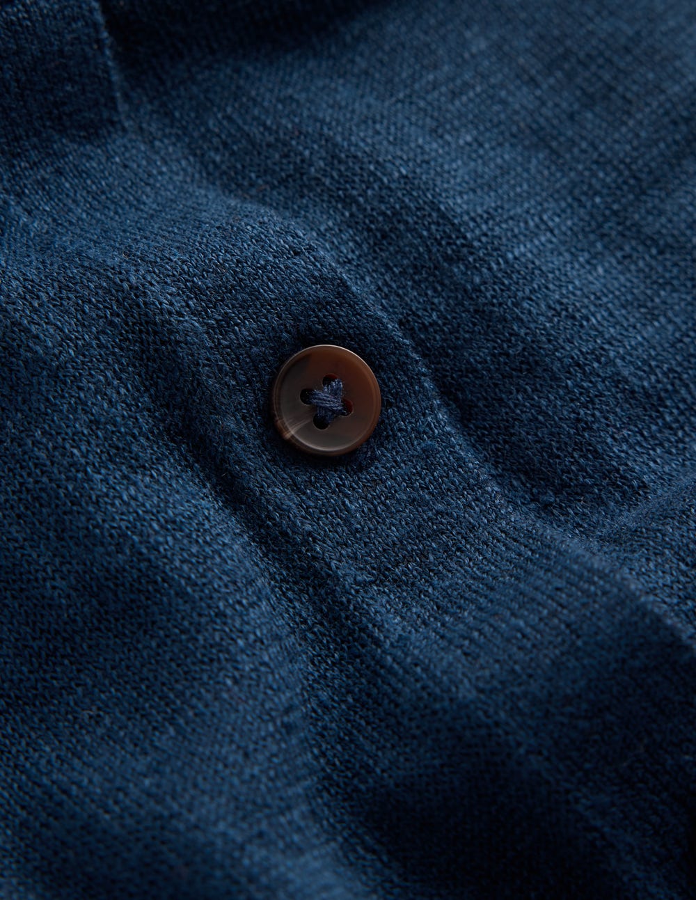 Agnes Collar Linen Cardigan-Navy - Image 6
