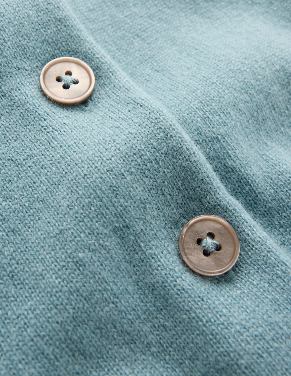 Cropped Cashmere Cardigan-Misty Blue-6