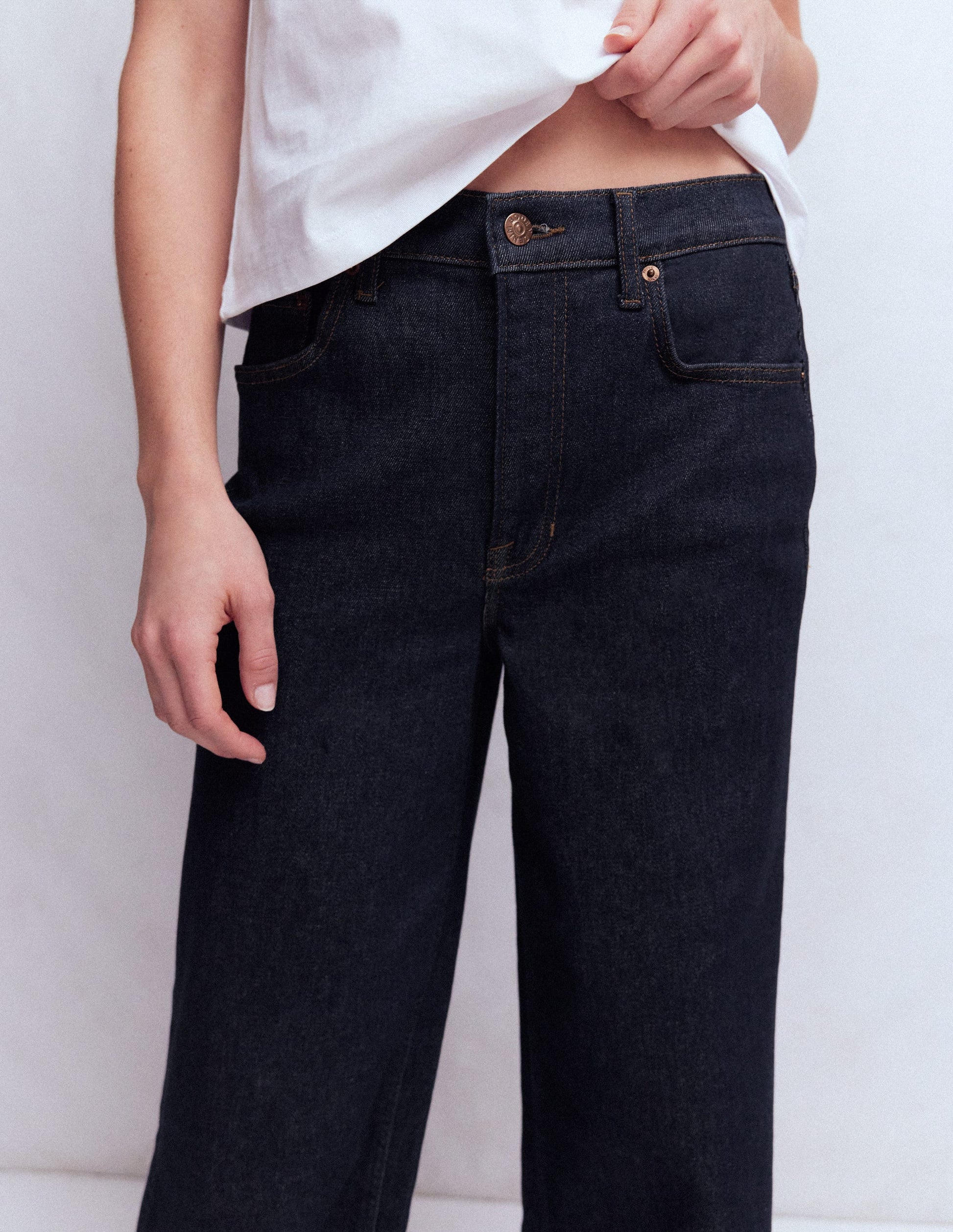 High Rise Wide Leg Jeans-Indigo Rinse-2