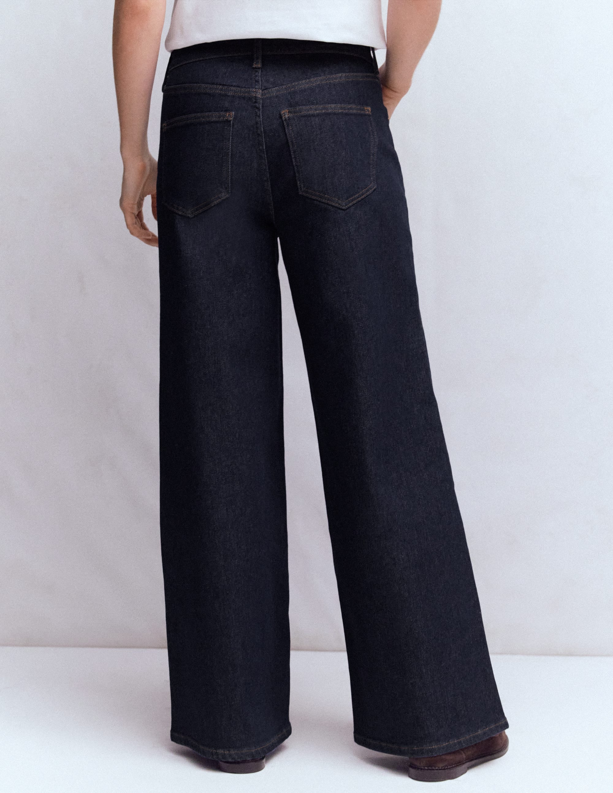 High Rise Wide Leg Jeans-Indigo Rinse - Image 3