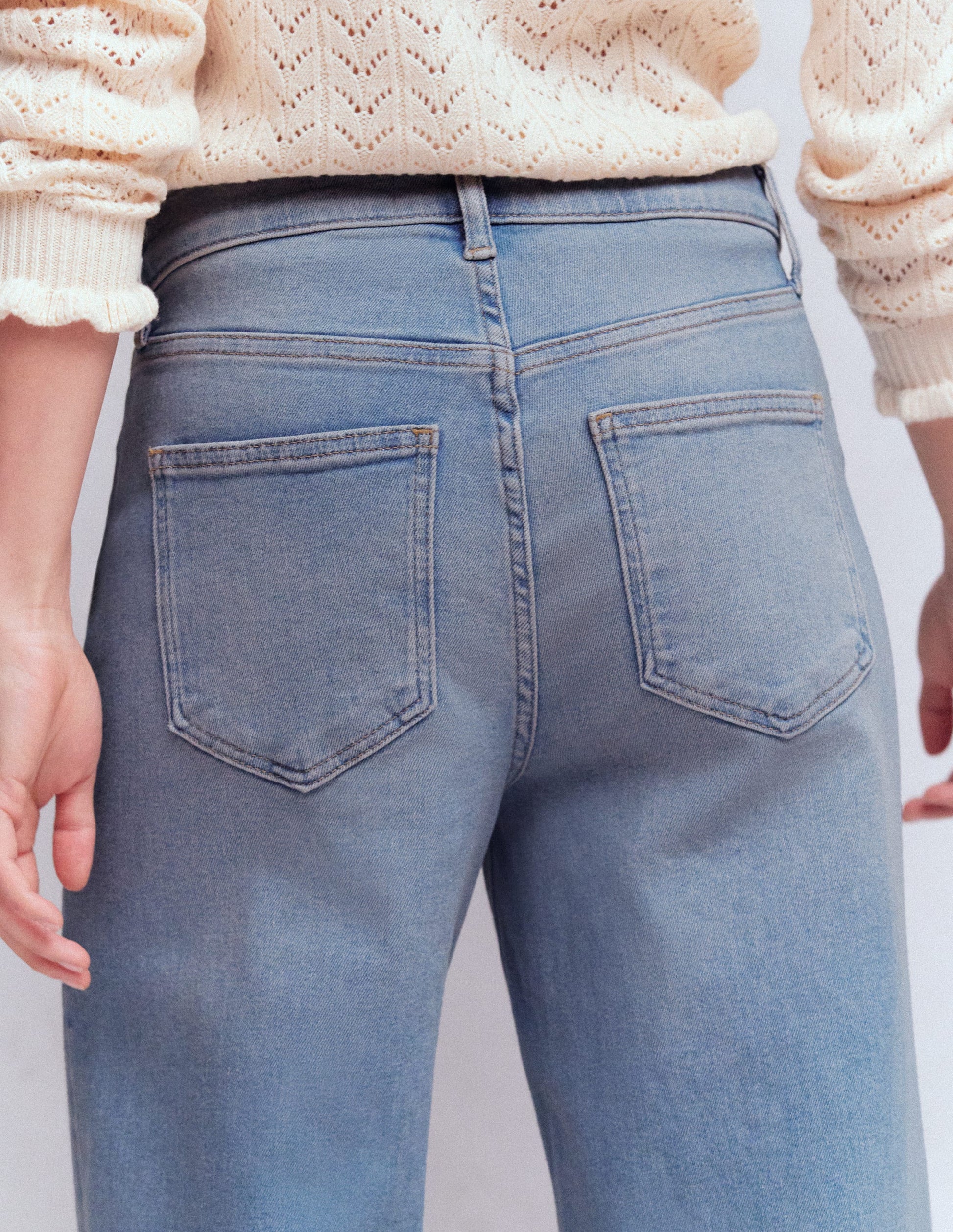 High Rise Wide Leg Jeans-Light Vintage-2