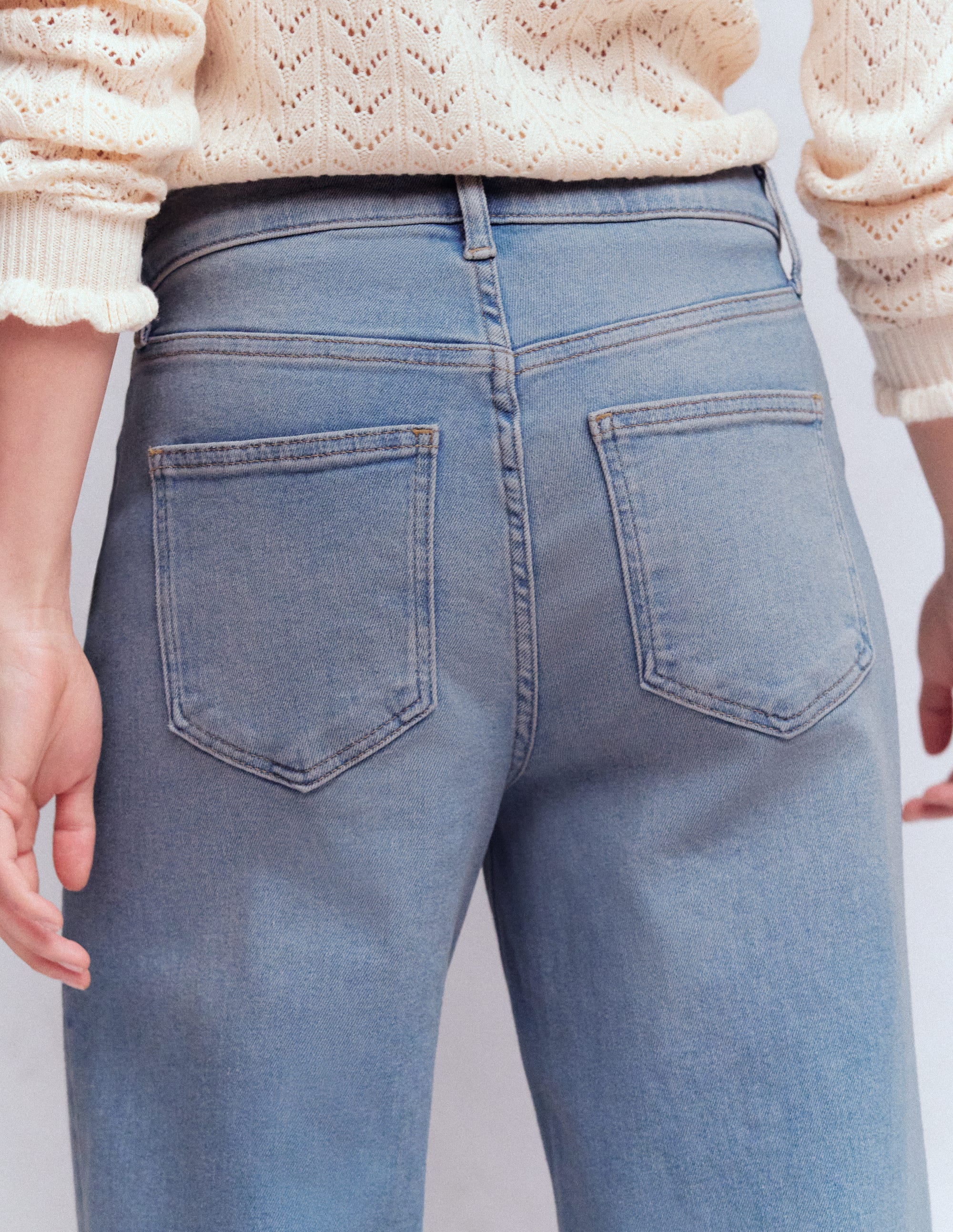 High Rise Wide Leg Jeans-Light Vintage - Image 2