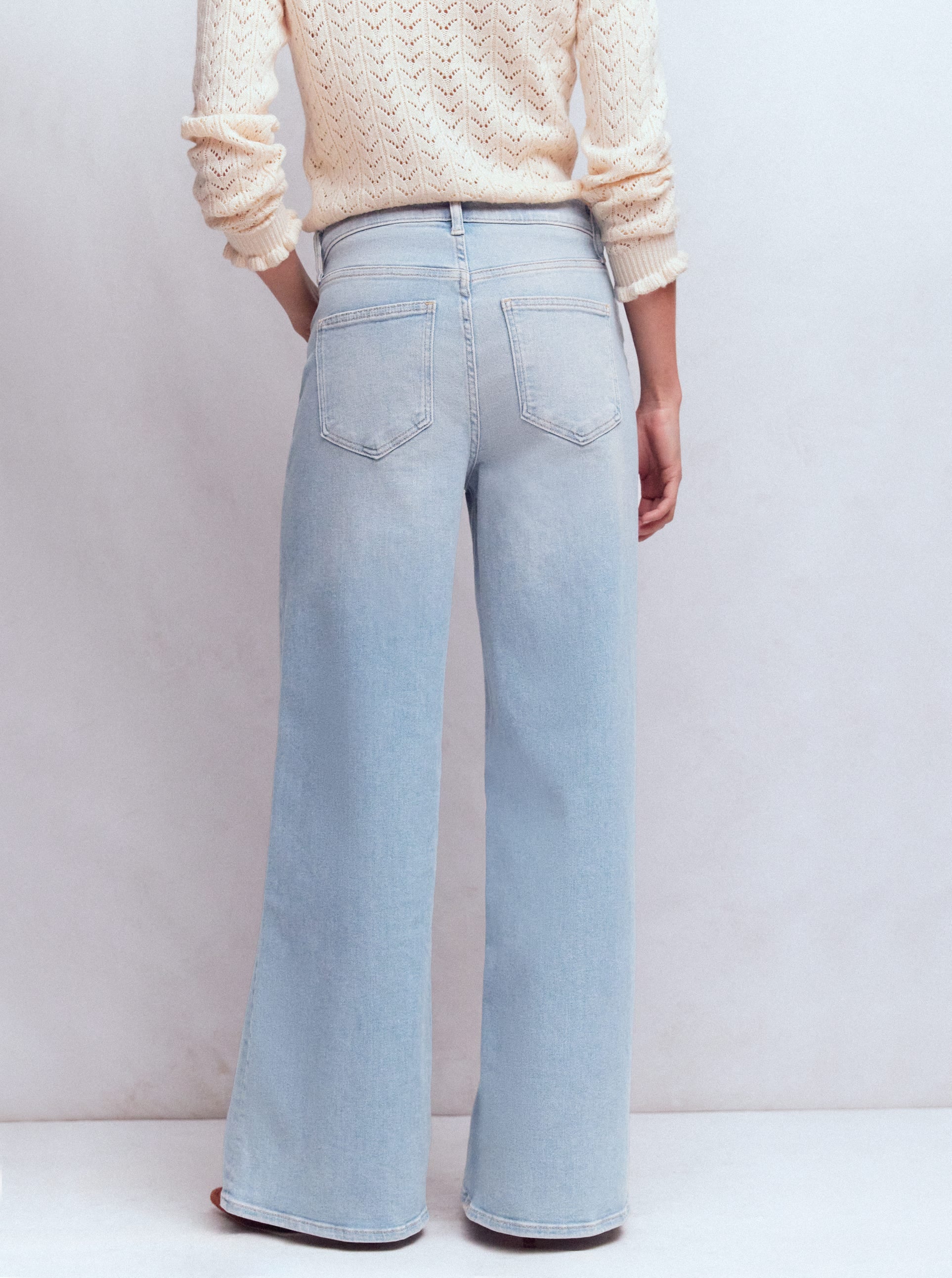 High Rise Wide Leg Jeans-Light Vintage-3