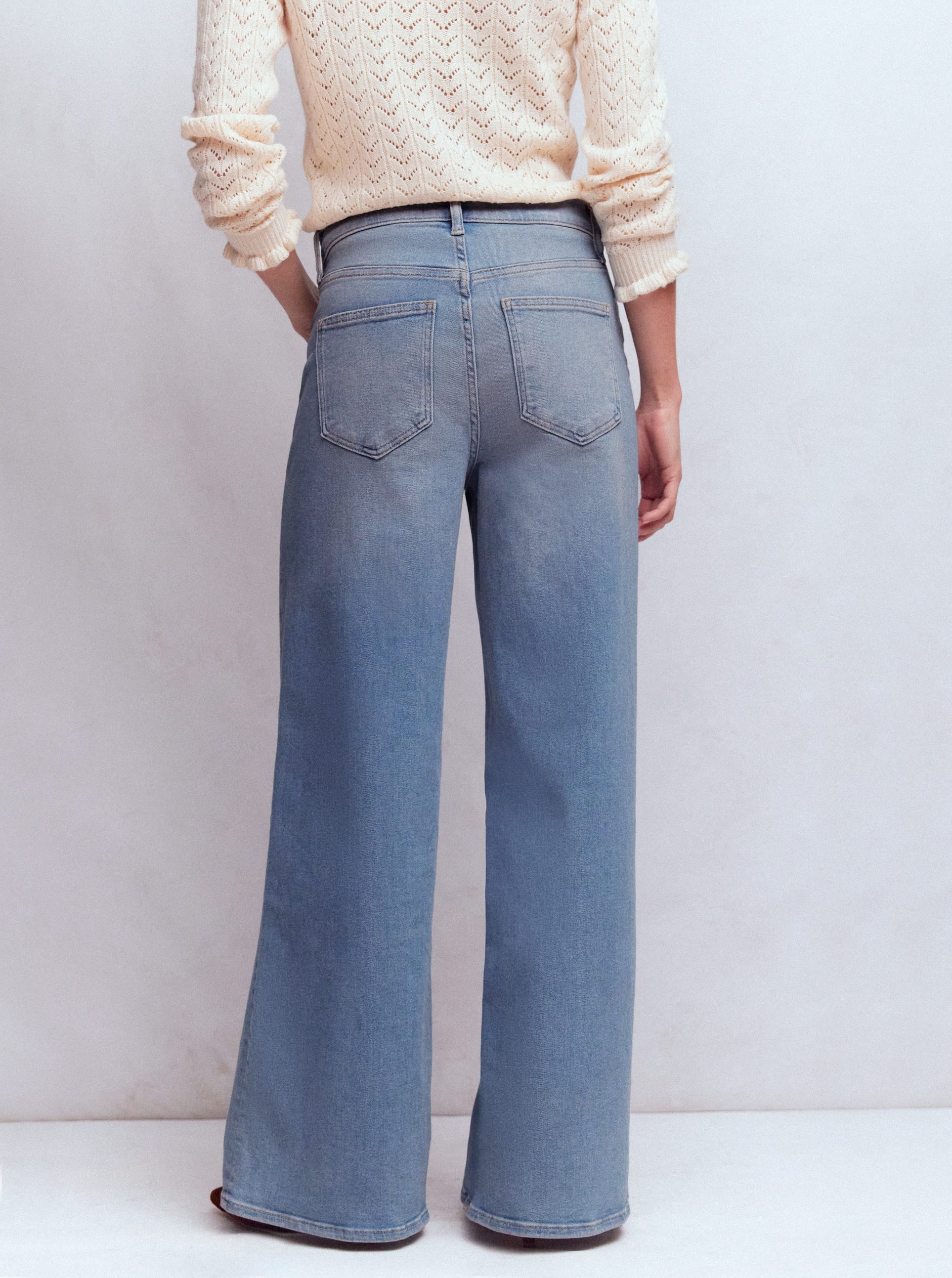 High Rise Wide Leg Jeans-Light Vintage-3