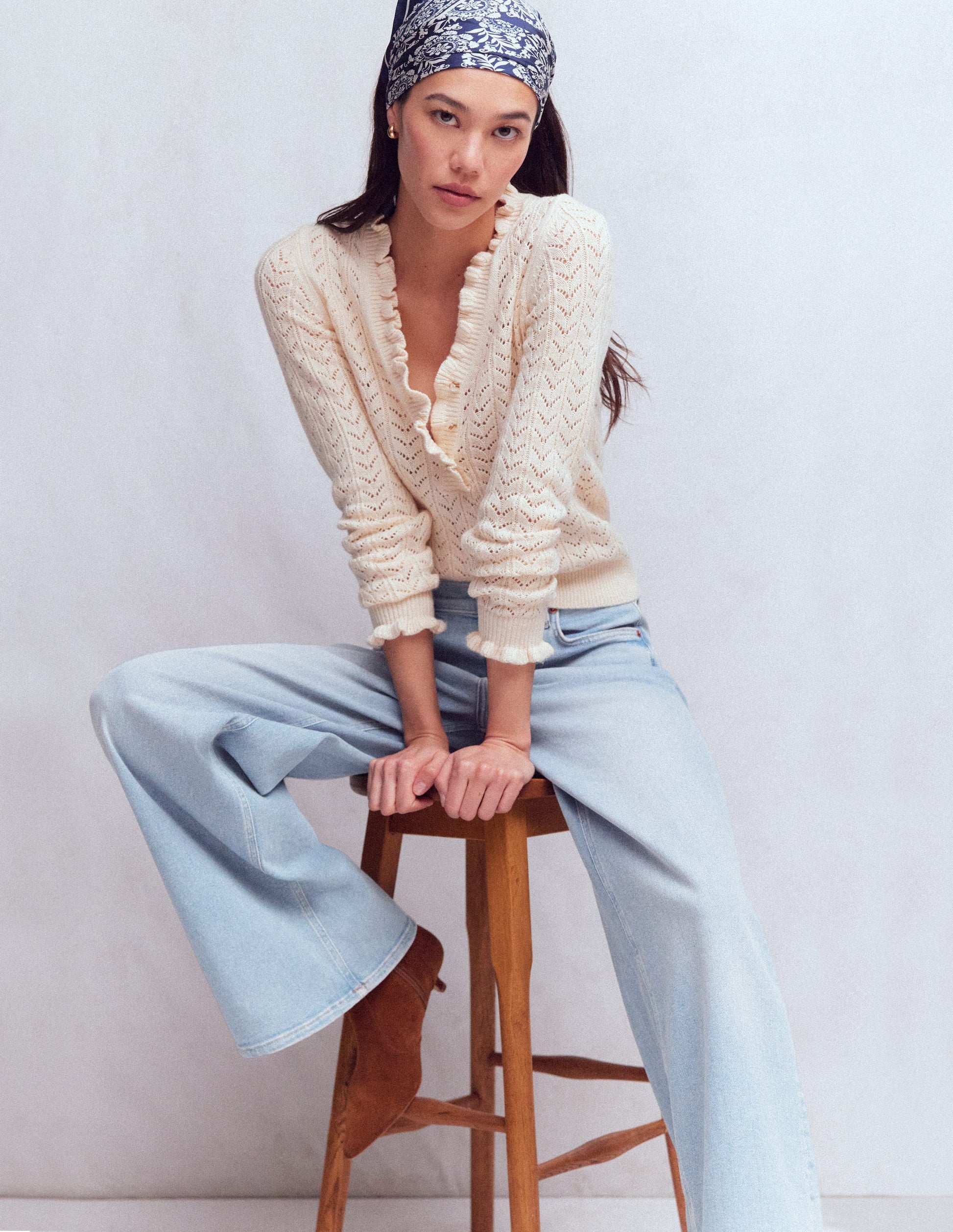 High Rise Wide Leg Jeans-Light Vintage-6