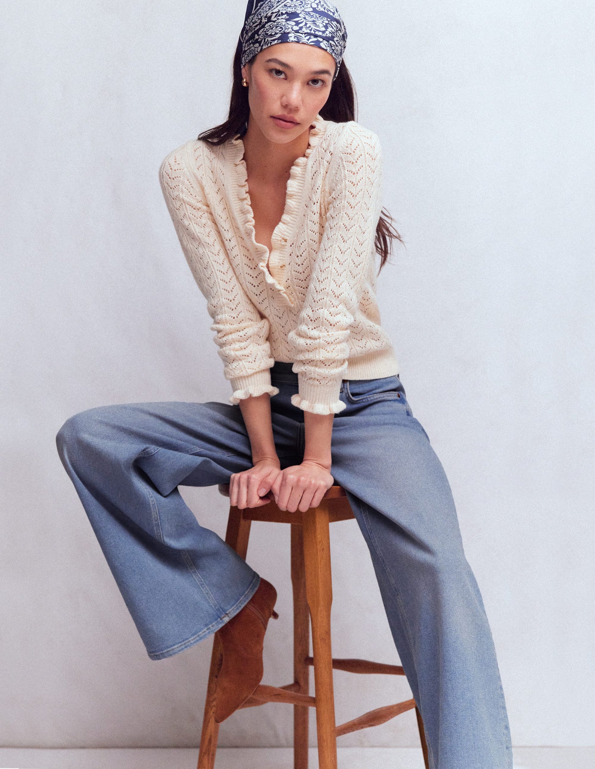 High Rise Wide Leg Jeans-Light Vintage-6