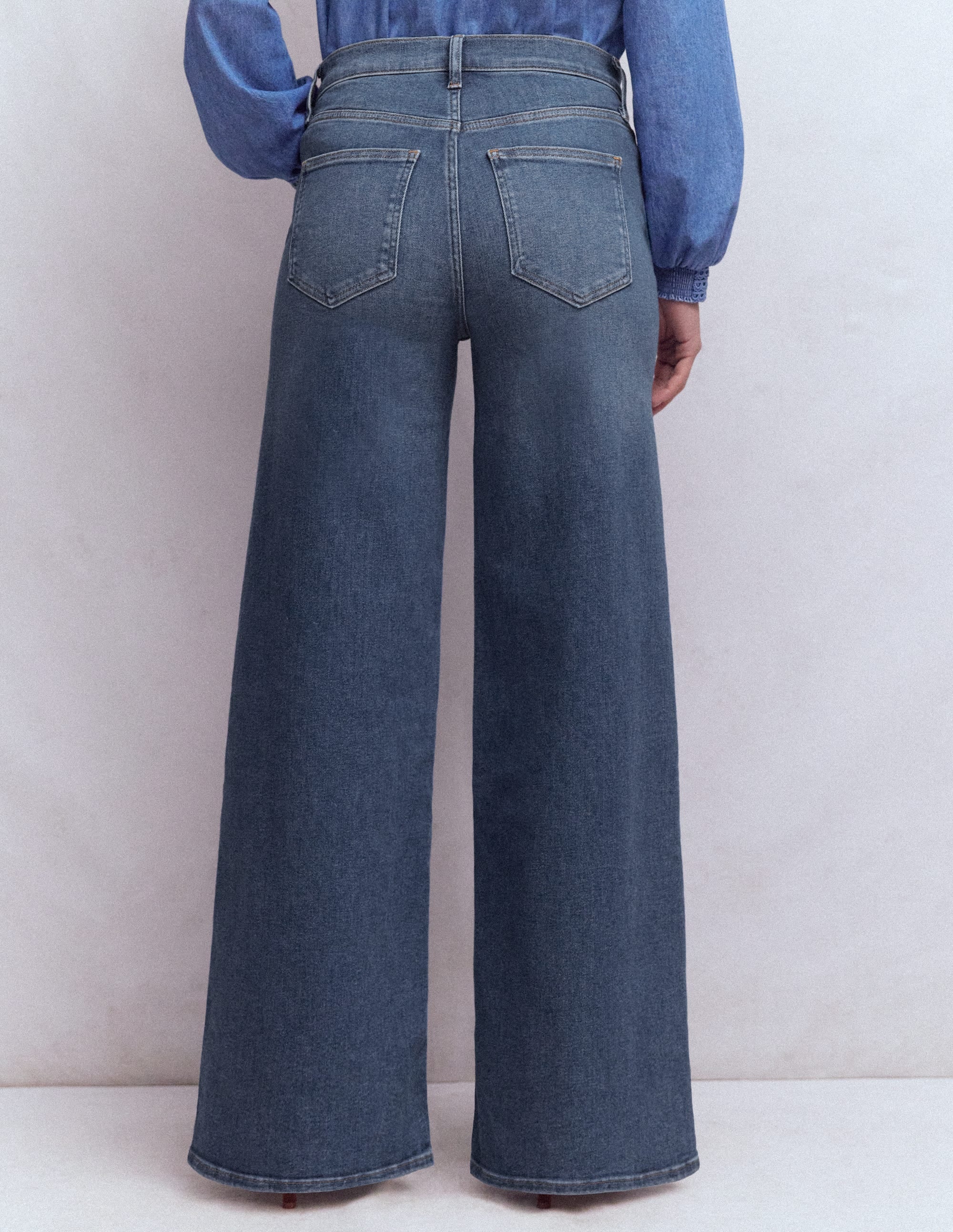 High Rise Wide Leg Jeans-Mid Vintage - Image 3