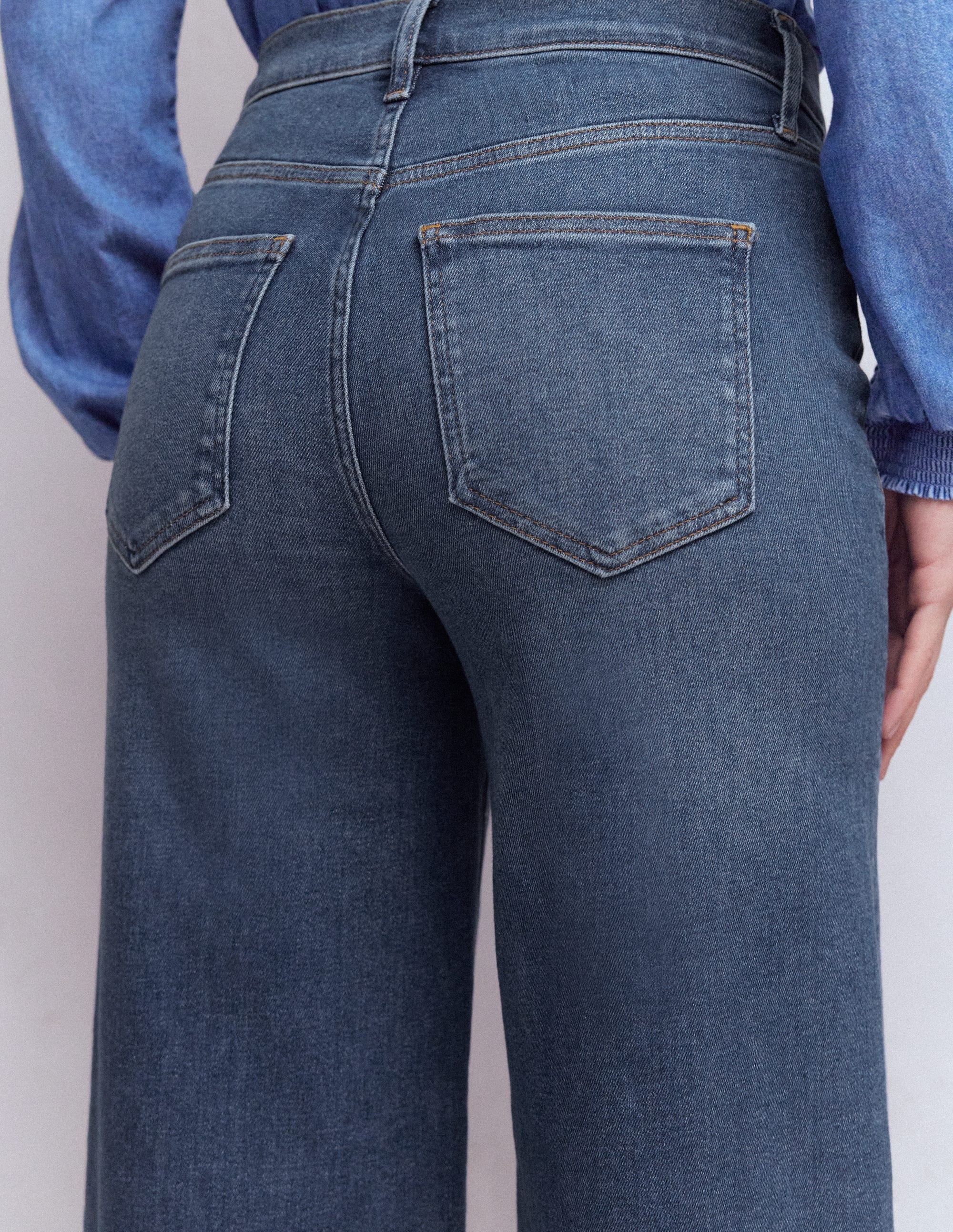 High Rise Wide Leg Jeans-Mid Vintage - Image 5