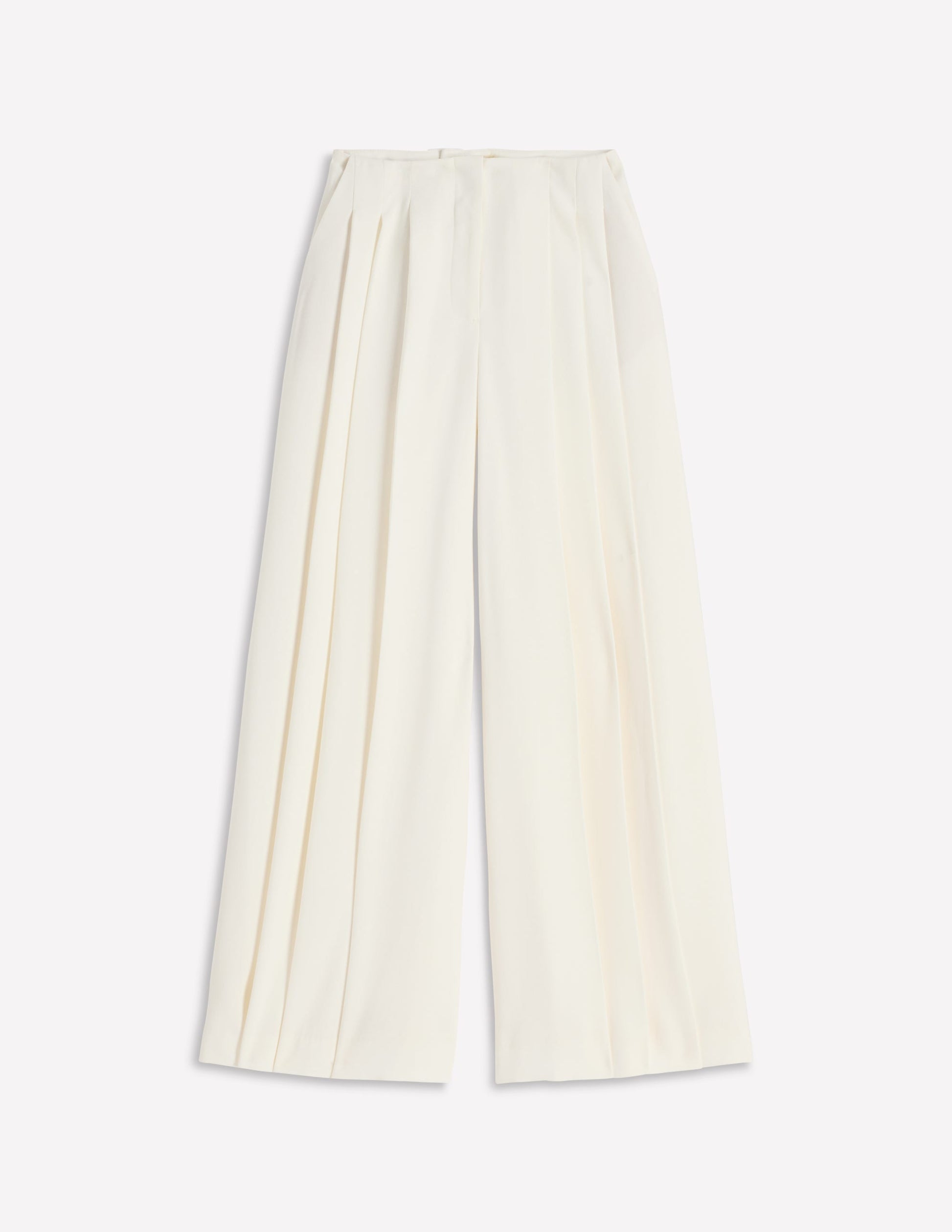 Regent Wide Leg Trousers-Ivory-7