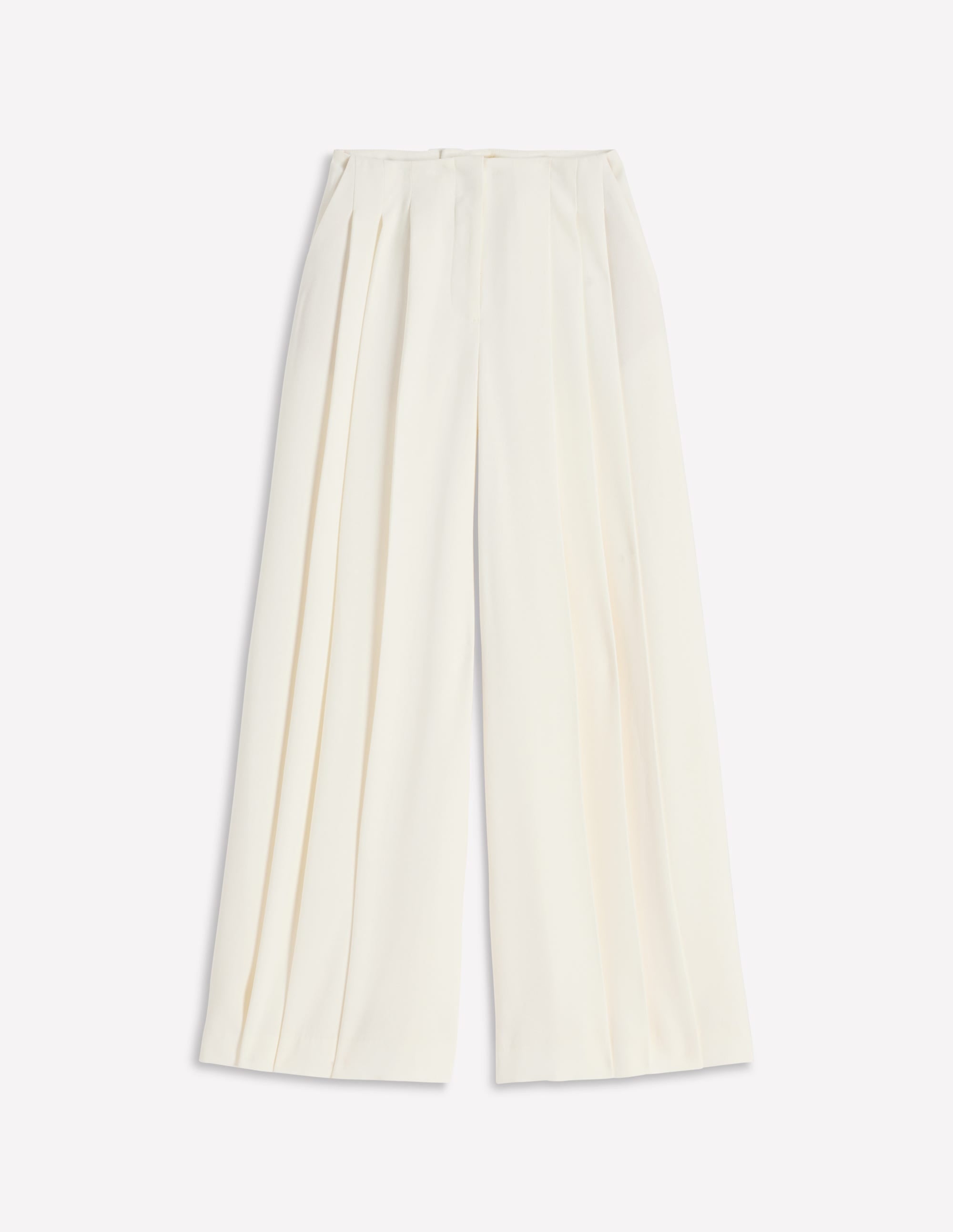 Regent Wide Leg Trousers-Ivory - Image 8