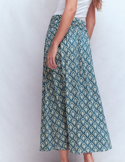 Rosaline Jersey Skirt-Blue, Petal Terrace-3