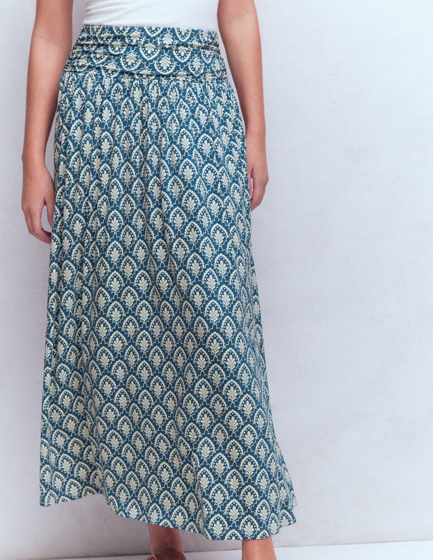 Rosaline Jersey Skirt-Blue, Petal Terrace