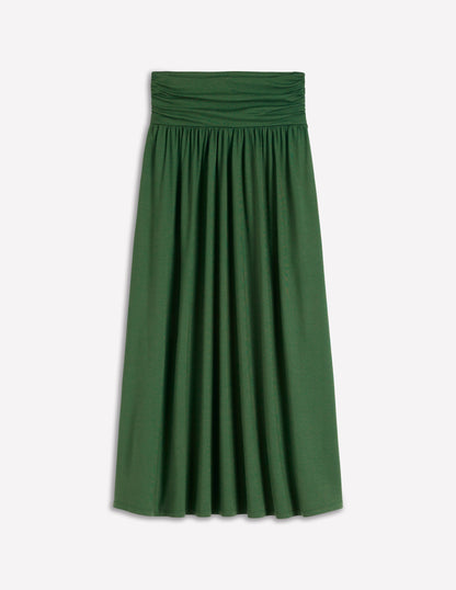 Rosaline Jersey Skirt-Hunter Green-5