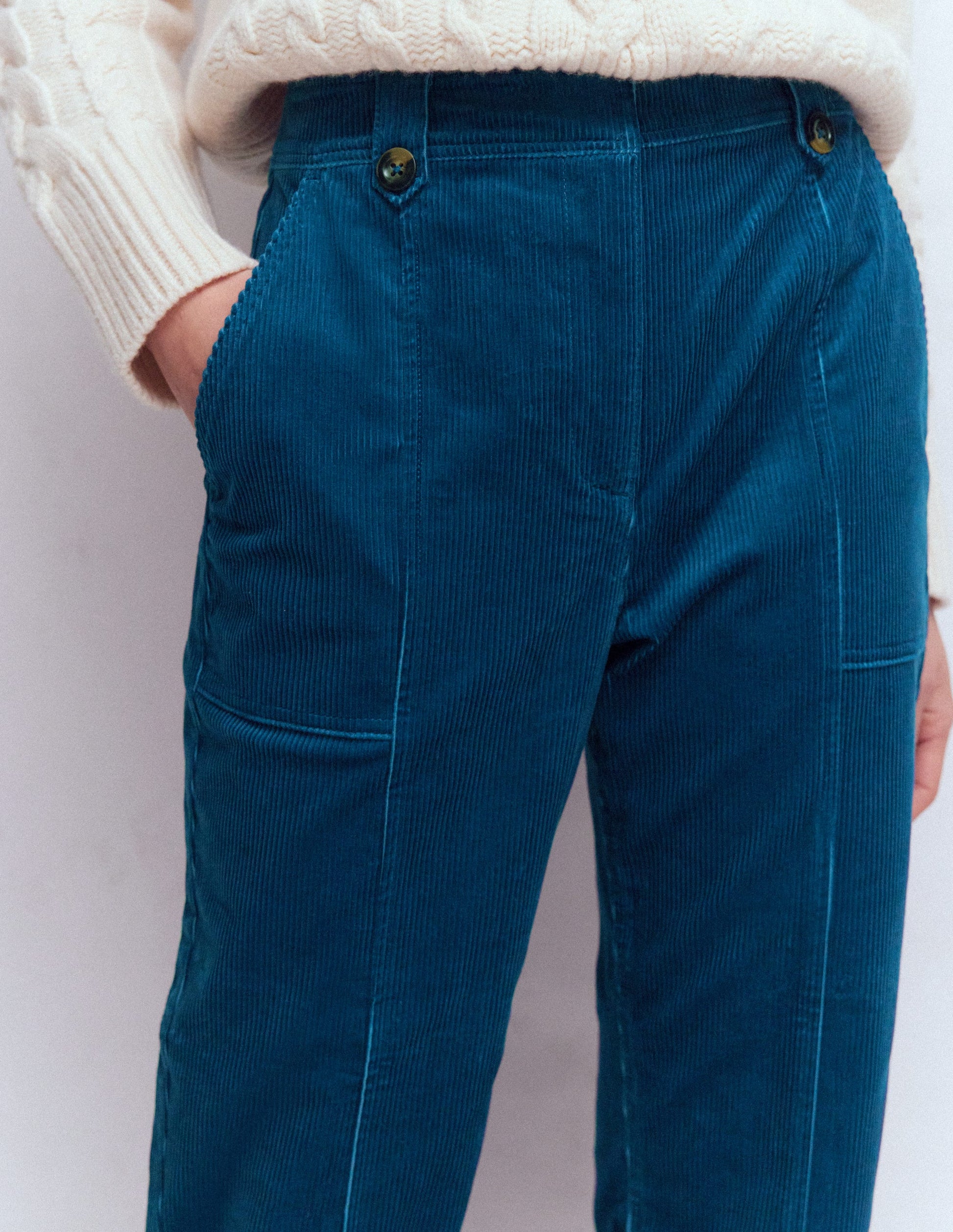 Pimlico Cord Trousers-Indigo Blue-2