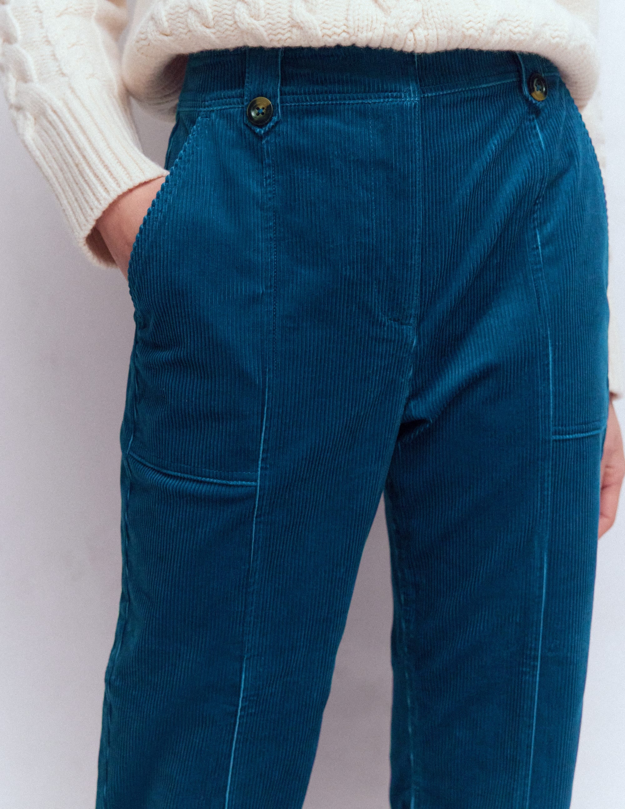 Pimlico Cord Trousers-Indigo Blue - Image 2
