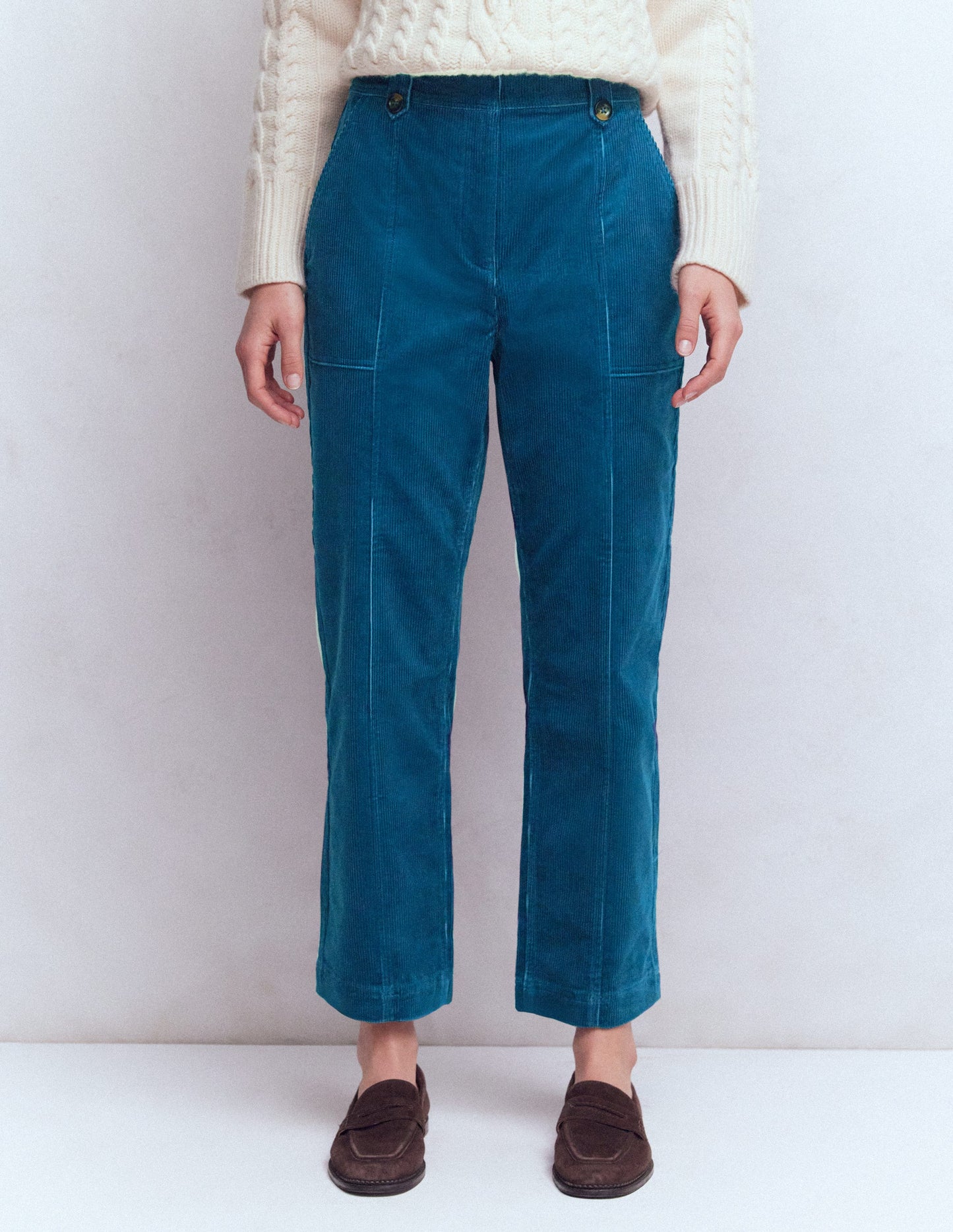 Pimlico Cord Trousers-Indigo Blue