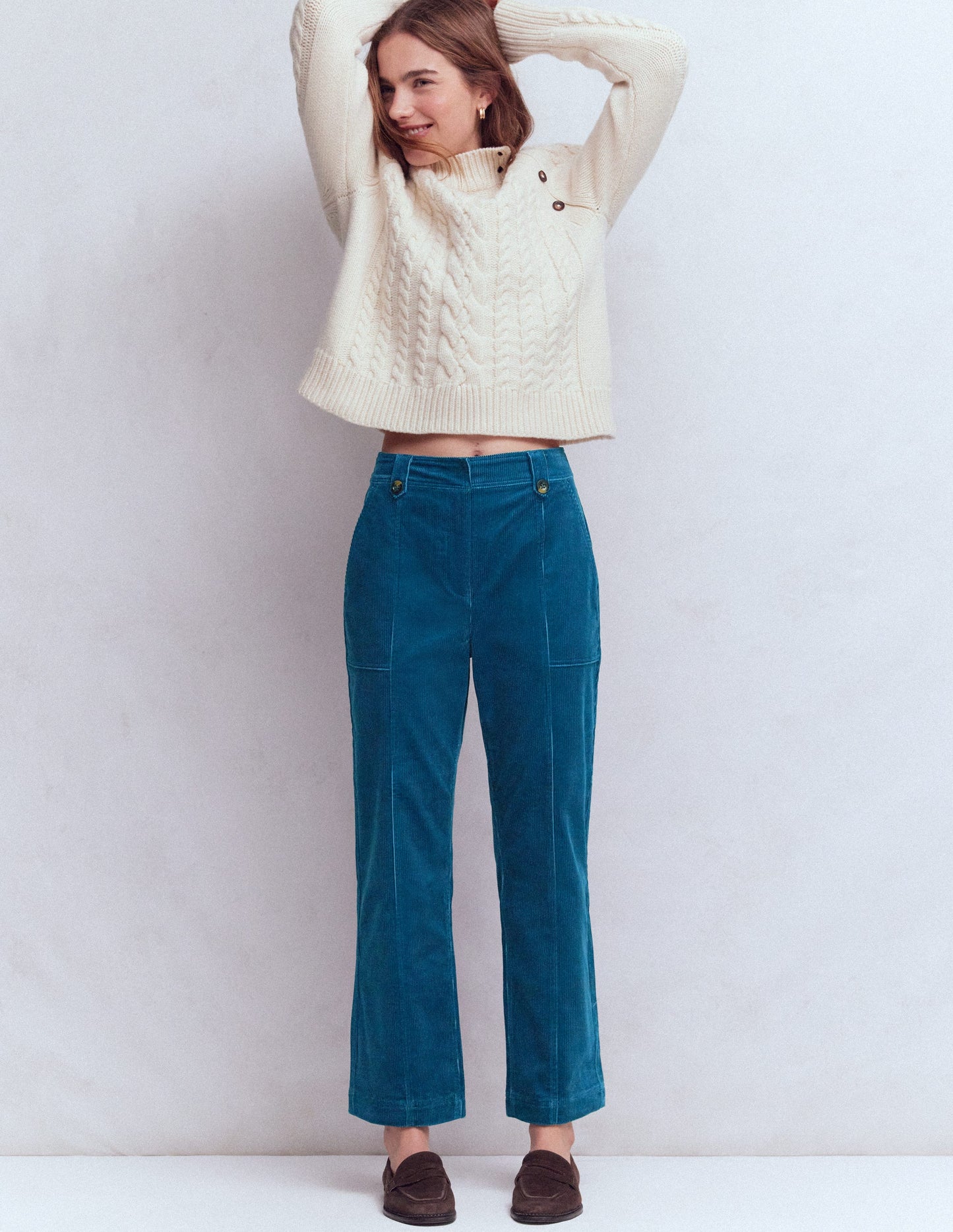 Pimlico Cord Trousers-Indigo Blue