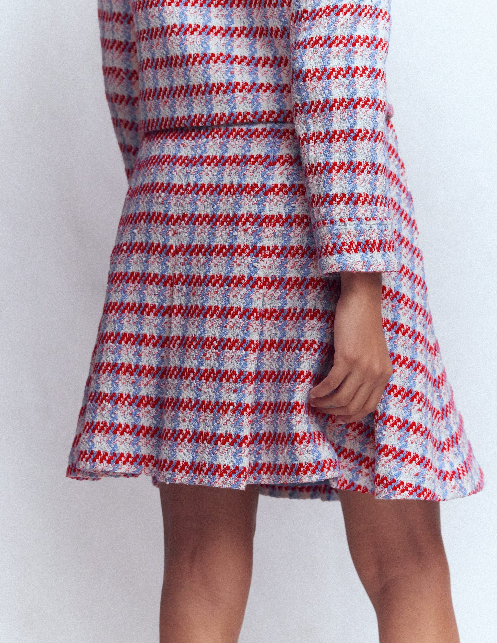 Flippy Textured Skirt-Pink Textured-3