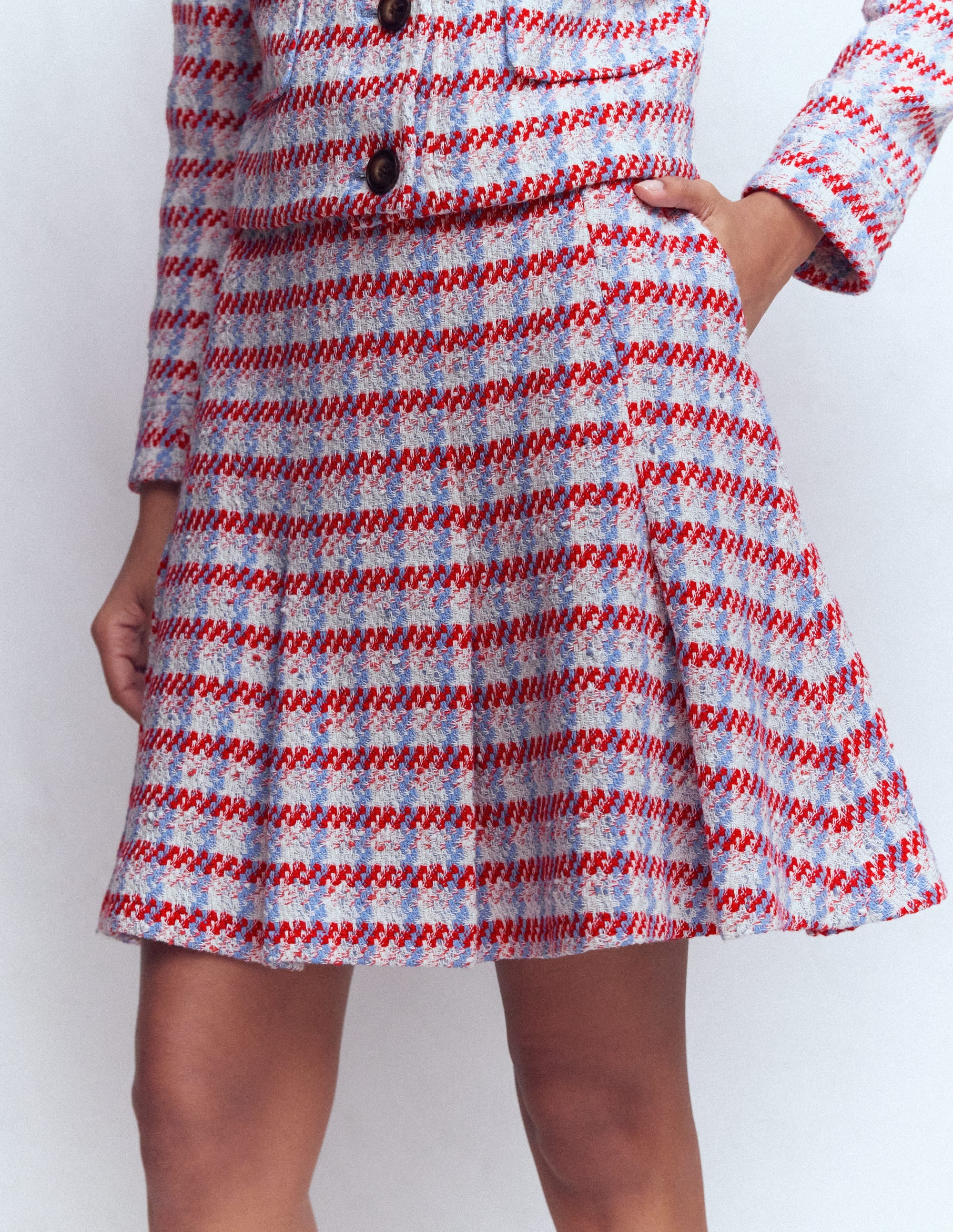 Flippy Textured Skirt-Pink Textured - Image 4