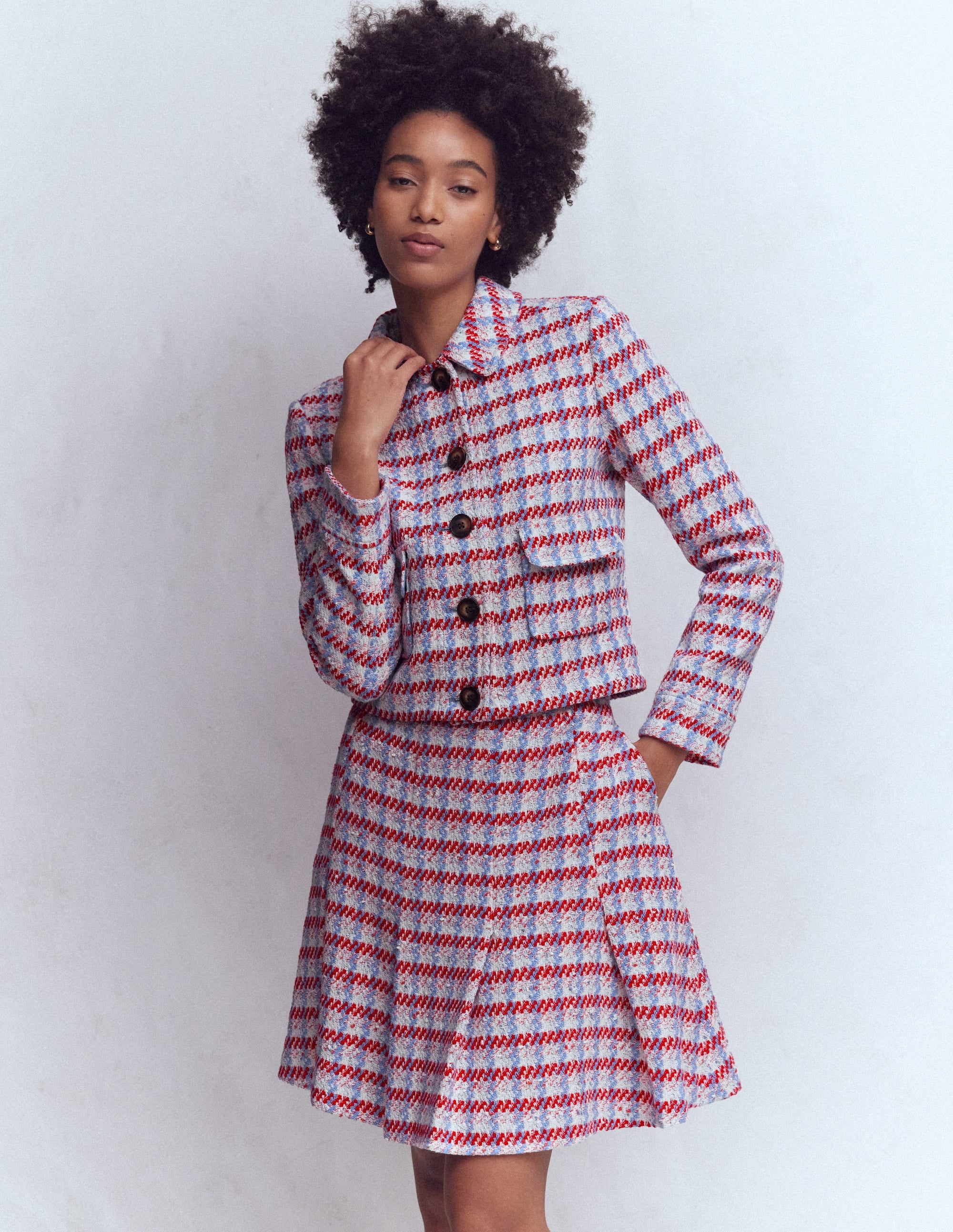 Flippy Textured Skirt-Pink Textured - Image 5