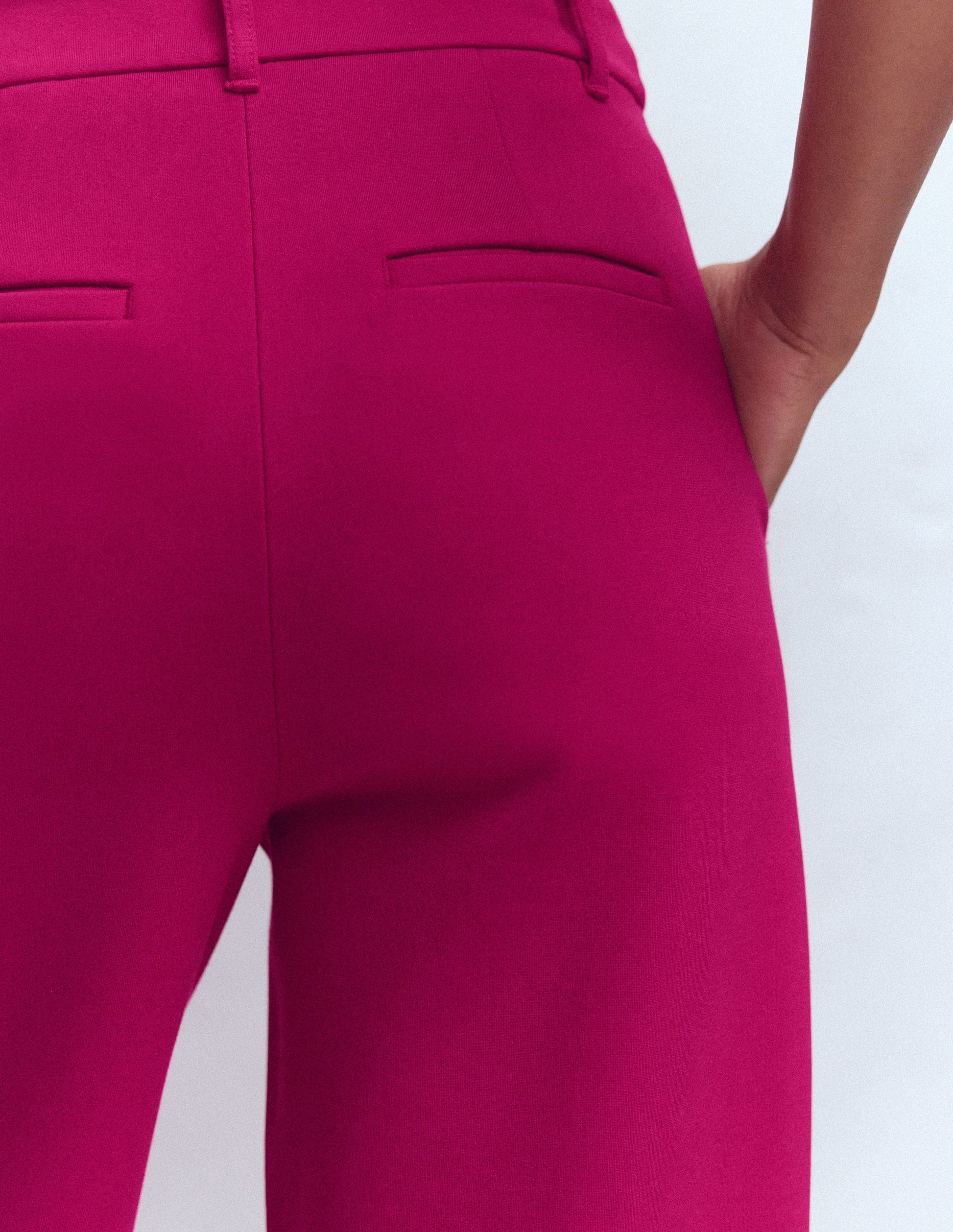 Belgravia Ponte Trousers-Pomegranate-2