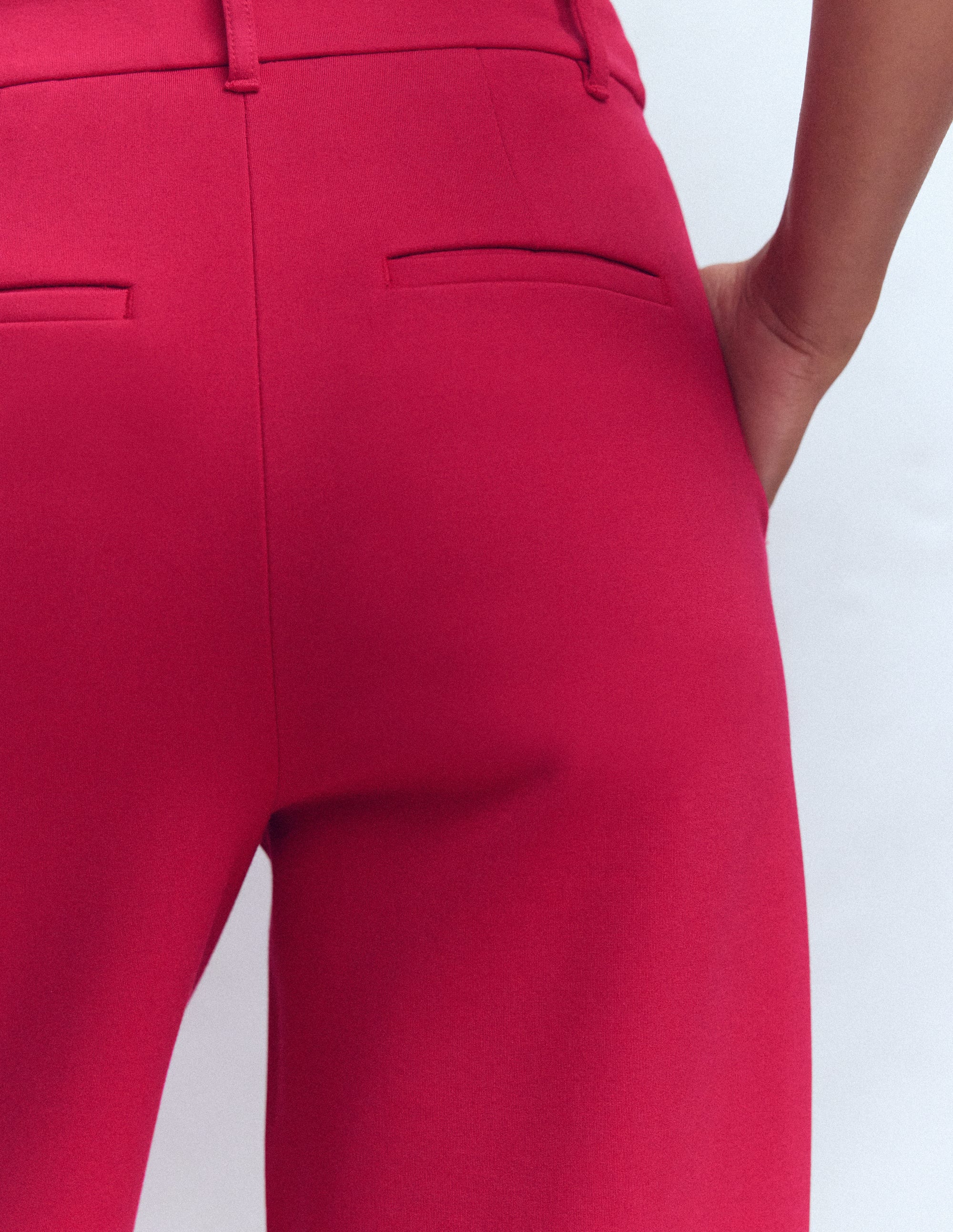 Belgravia Ponte Trousers-Pomegranate - Image 2