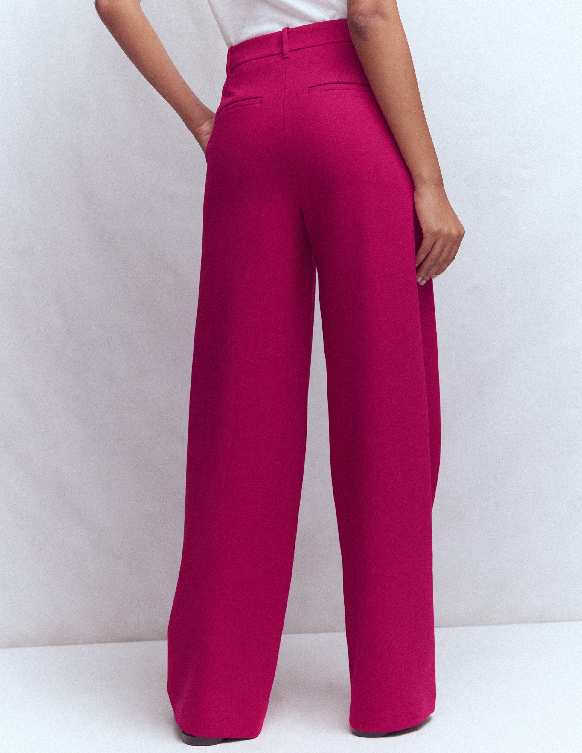 Belgravia Ponte Trousers-Pomegranate-3