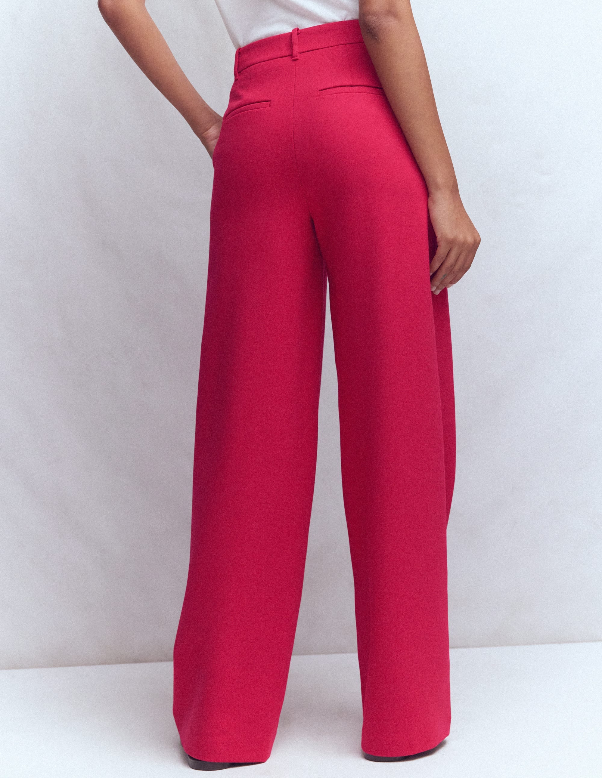 Belgravia Ponte Trousers-Pomegranate - Image 3