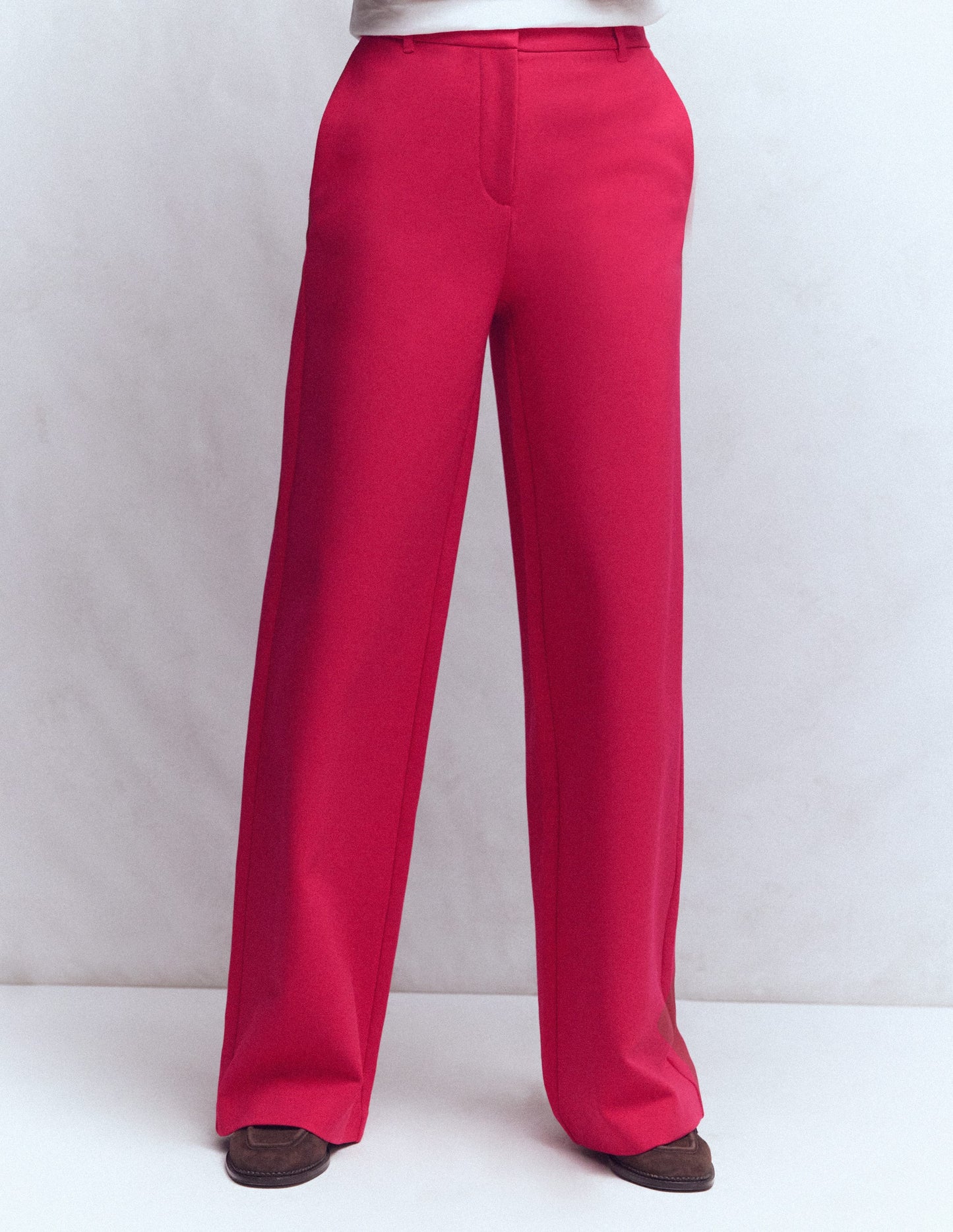 Belgravia Ponte Trousers-Pomegranate