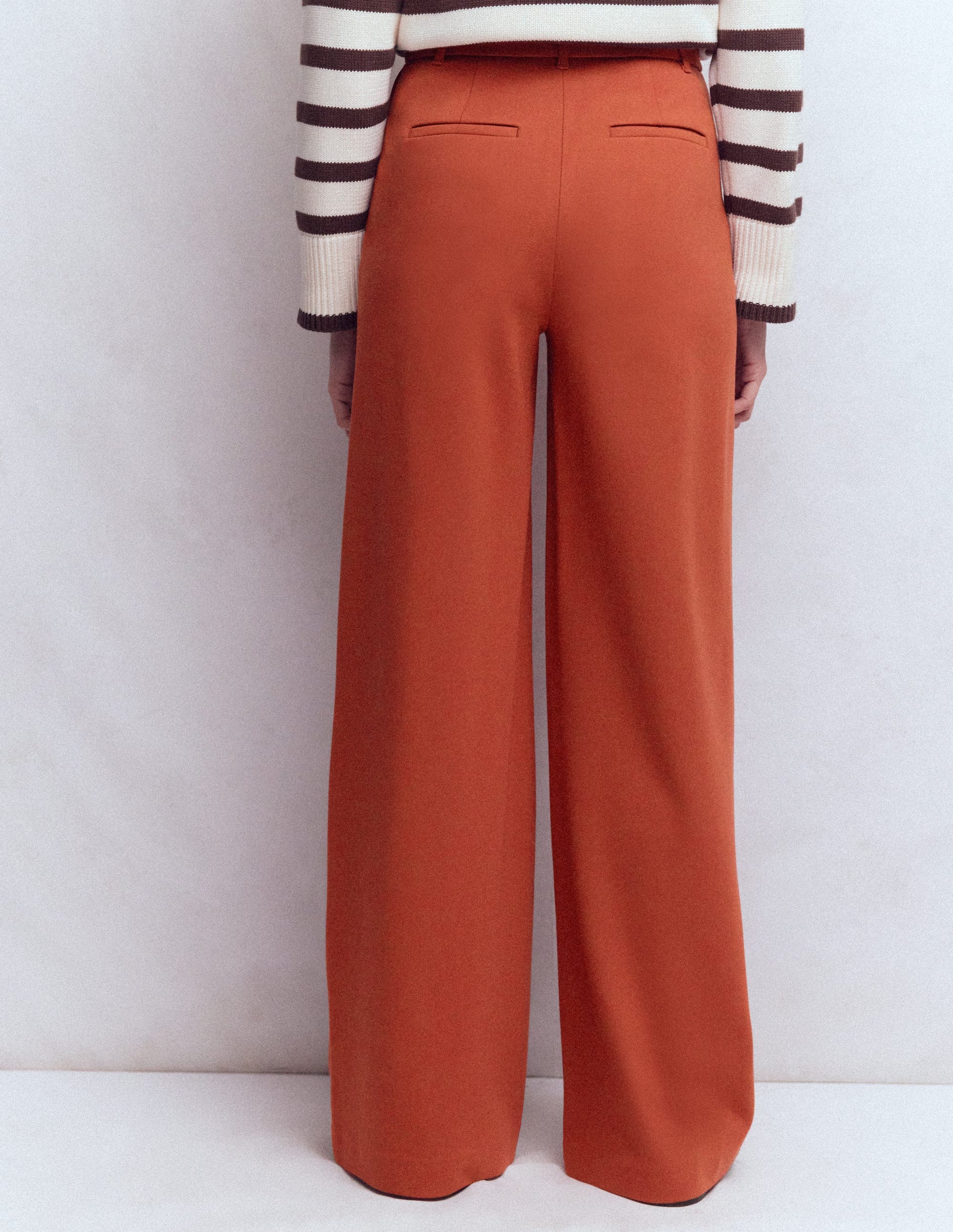 Belgravia Ponte Trousers-Burnt Orange-3