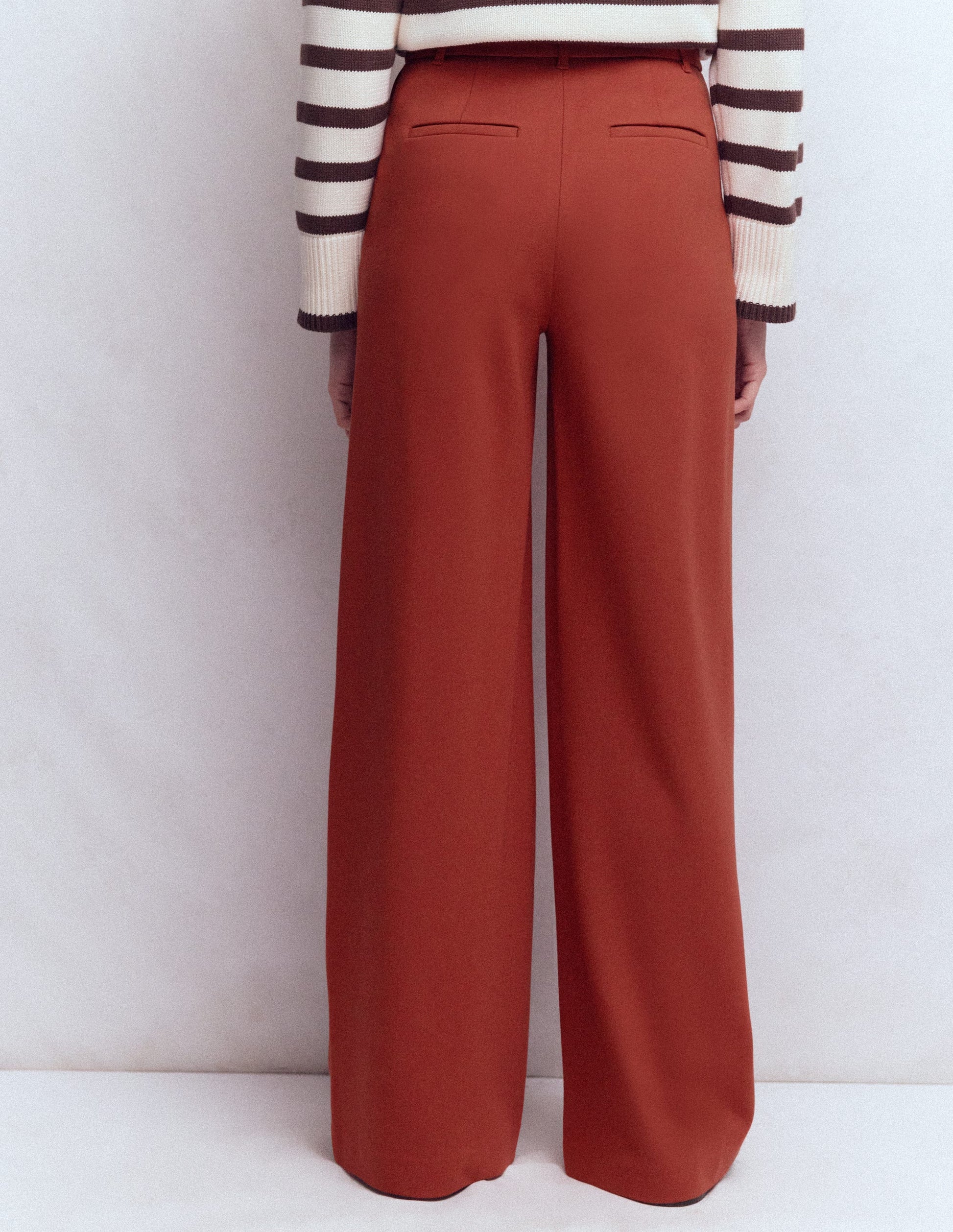 Belgravia Ponte Trousers-Burnt Orange-3