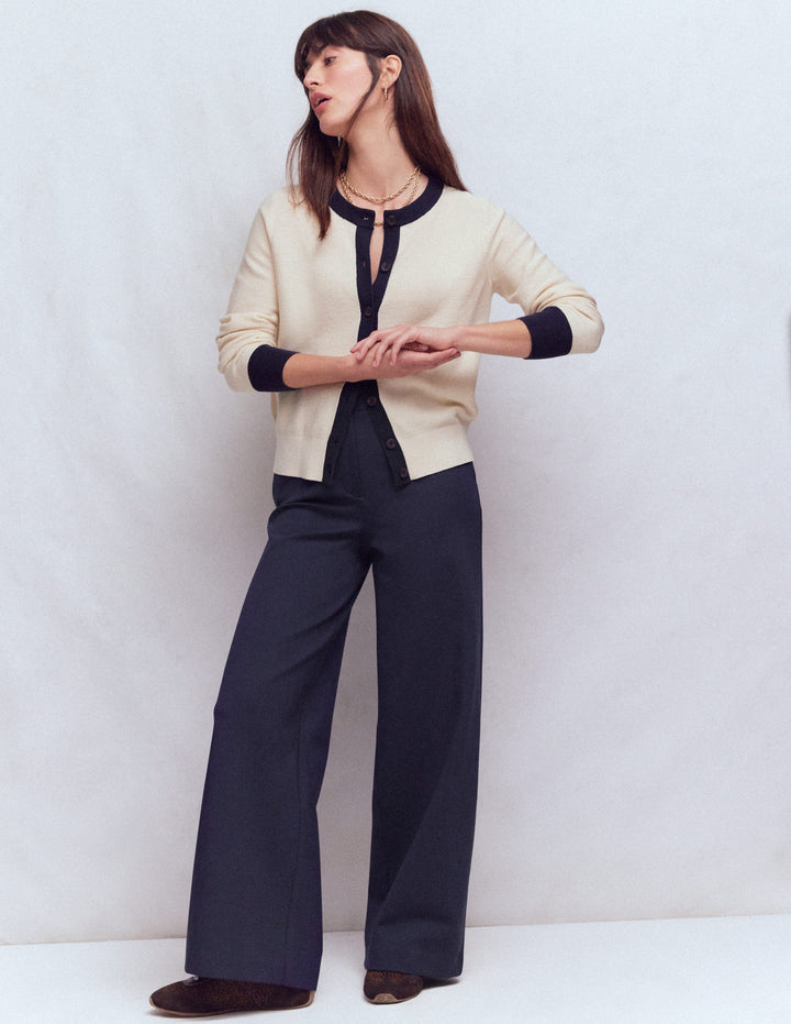 Belgravia Ponte Trousers-Navy